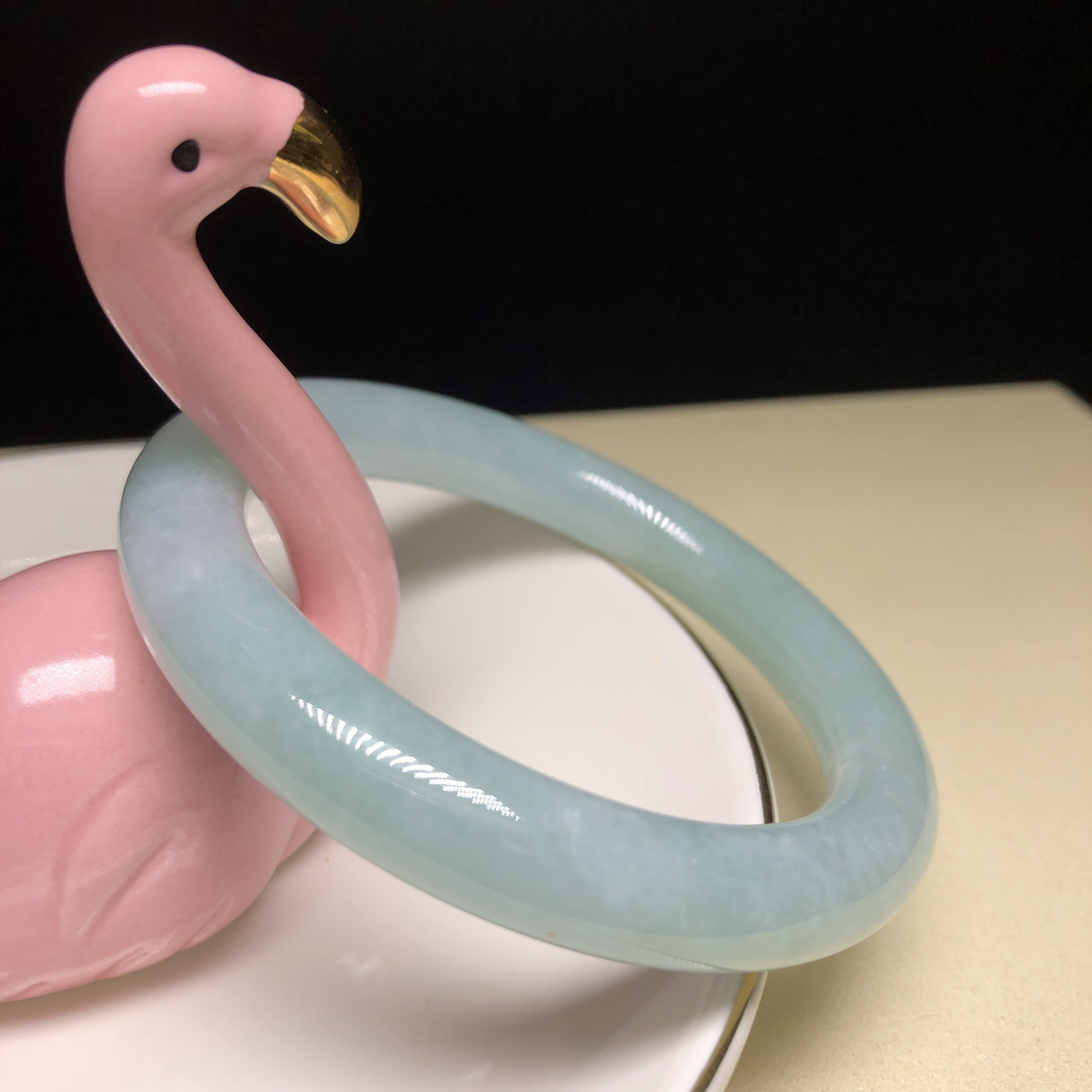 木那湖水綠圓鐲54.mm C06174