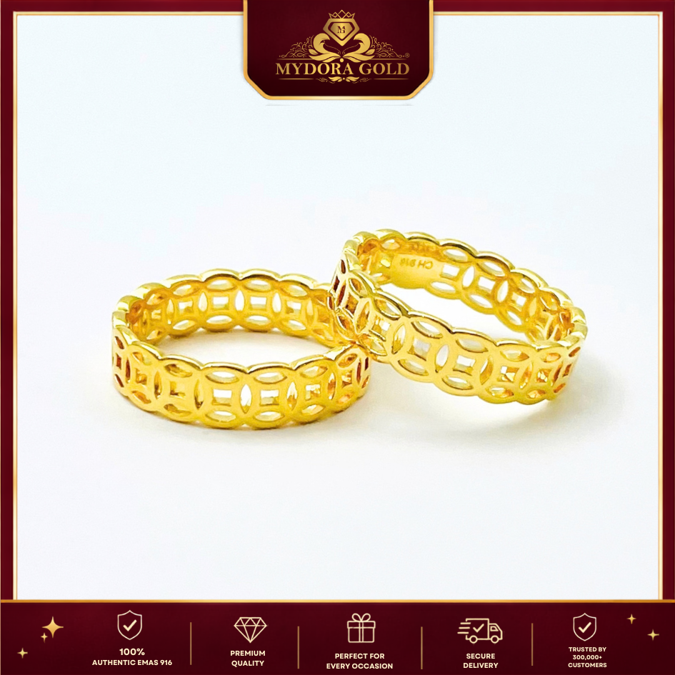 MYDORA Cincin Belah Rotan Money Catcher(5G) l EMAS 916/22K