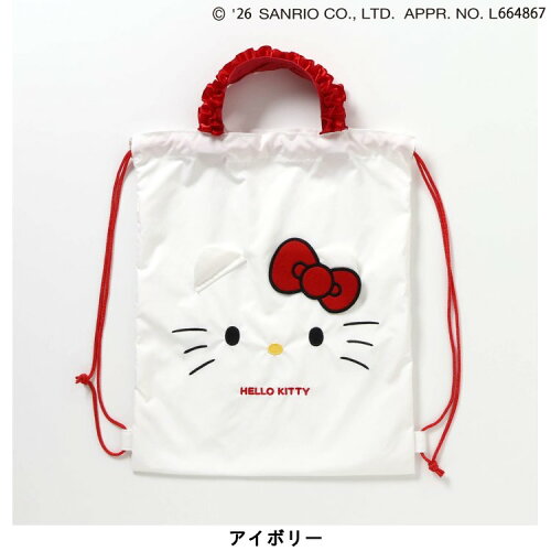 🆕【⭐訂購⭐】🇯🇵日本直送 #Sanrio  立體耳朵 Big Face 刺繡 索繩背包［3款選］🌀 [ELDD-0274][260530]