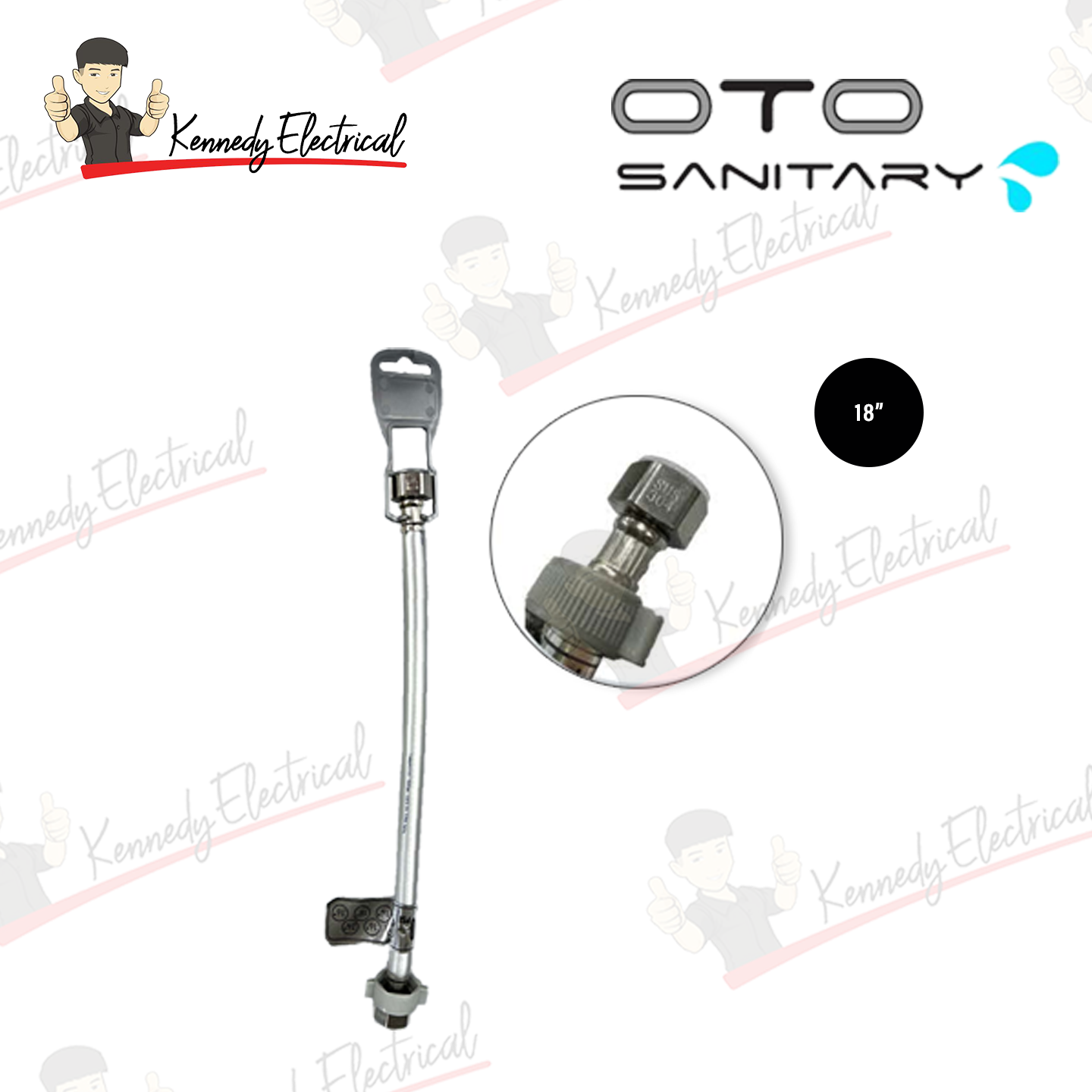 Otosani 304# Nut 18" High Pressure Silver Flexible Hose OTO966-67