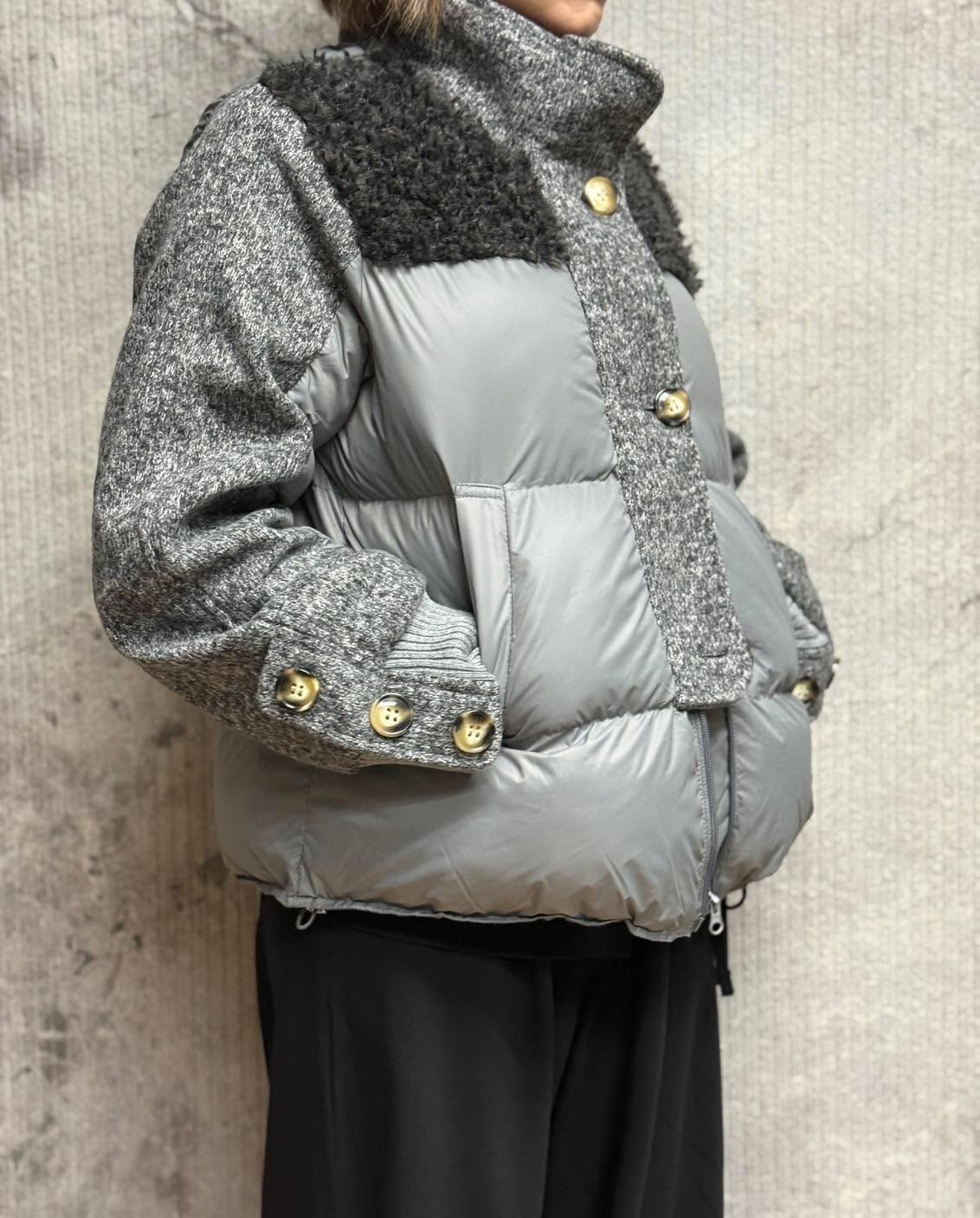 企領拼接超輕棉褸