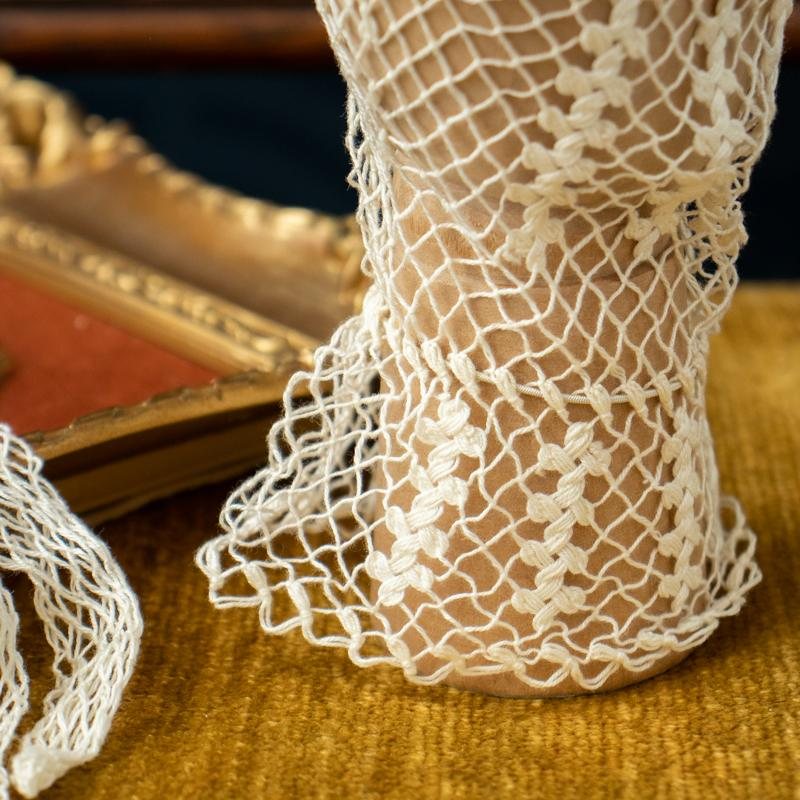 RARE! Antique Turn of Century/Edwardian Crochet Lace Glove(CD086/CD087)