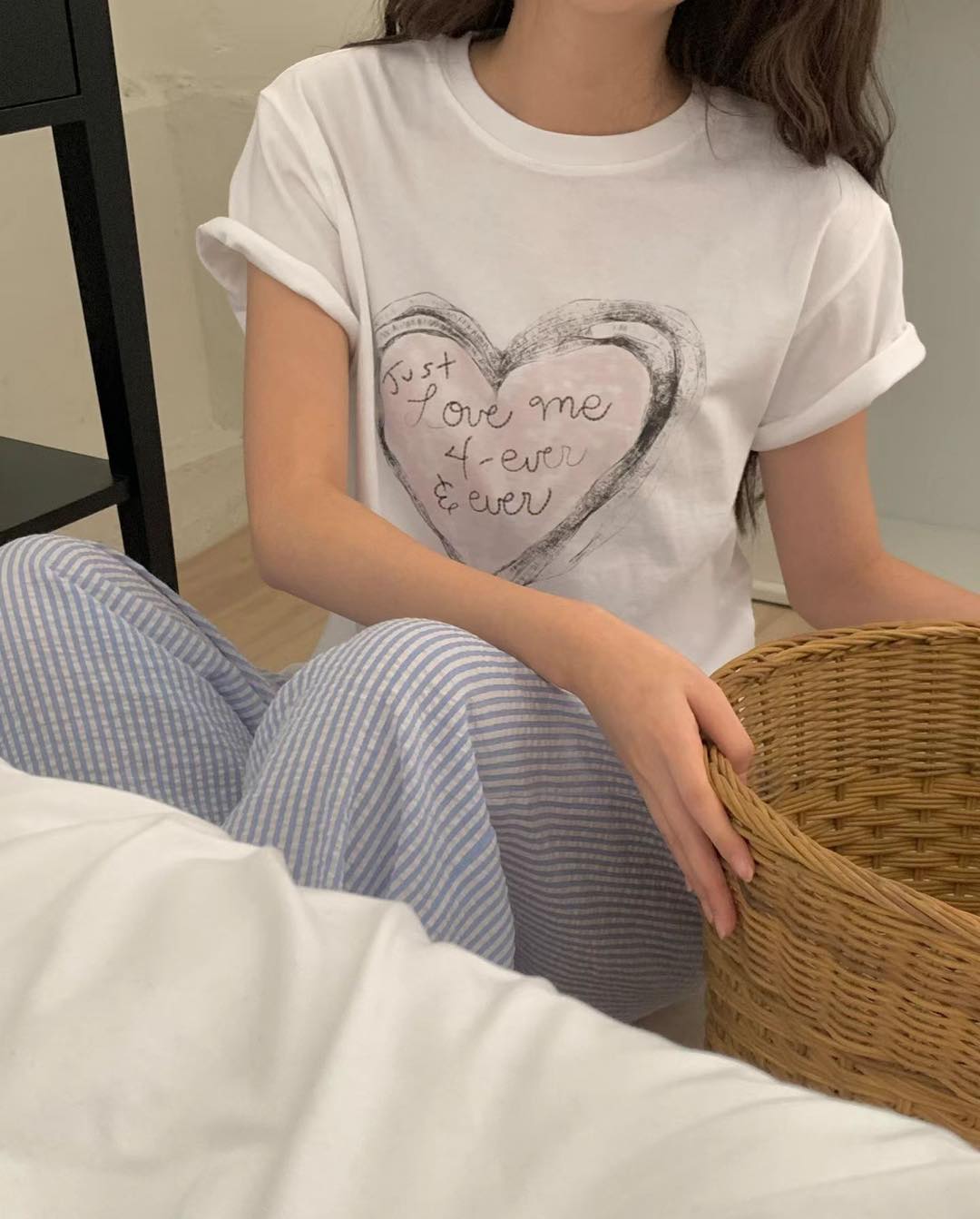 just love me forever print tee