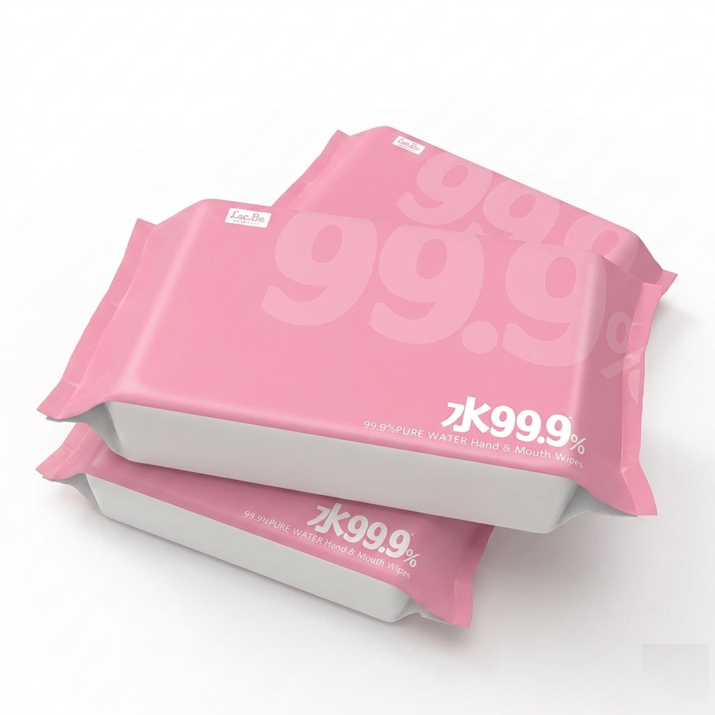 LEC Japan 99.9 Hand and Mouth Wipes, 80sheets x 3 packs