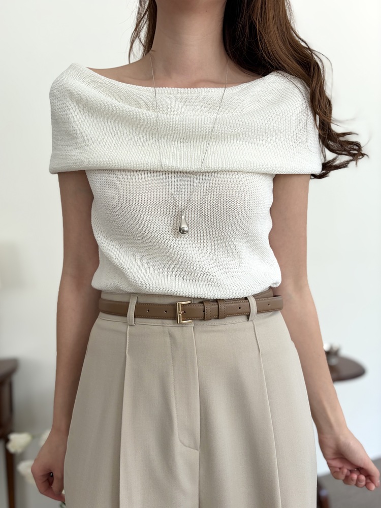 Linen Off Shoulder Top (White)