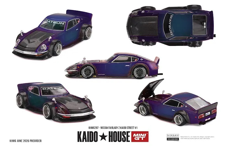 （預訂 Pre Order) Kaidohouse x MINI GT ( KHMG297 ) Nissan Fairlady Z Kaido Street V1