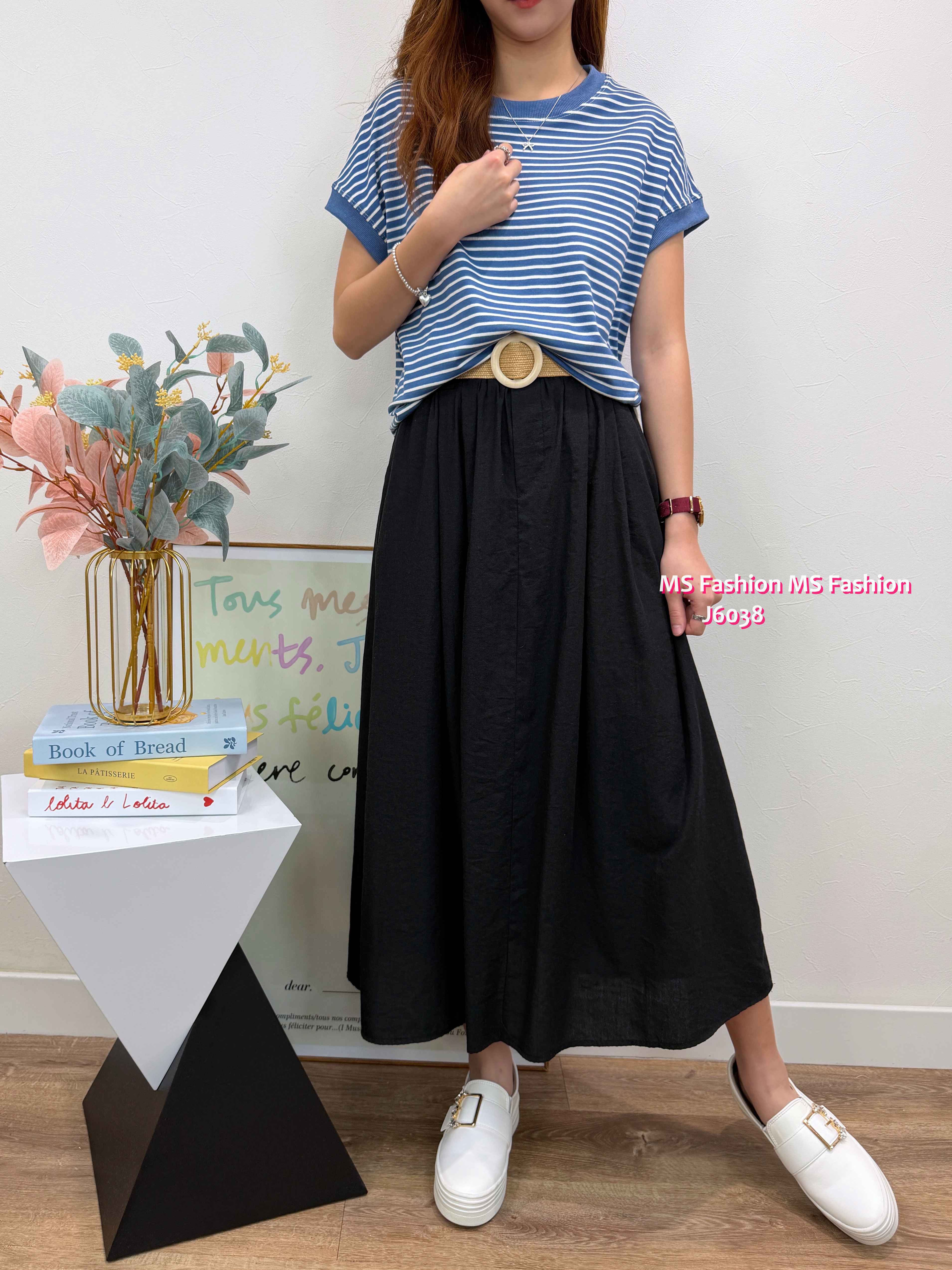 J6038 韓國🇰🇷連belt中長款半裙