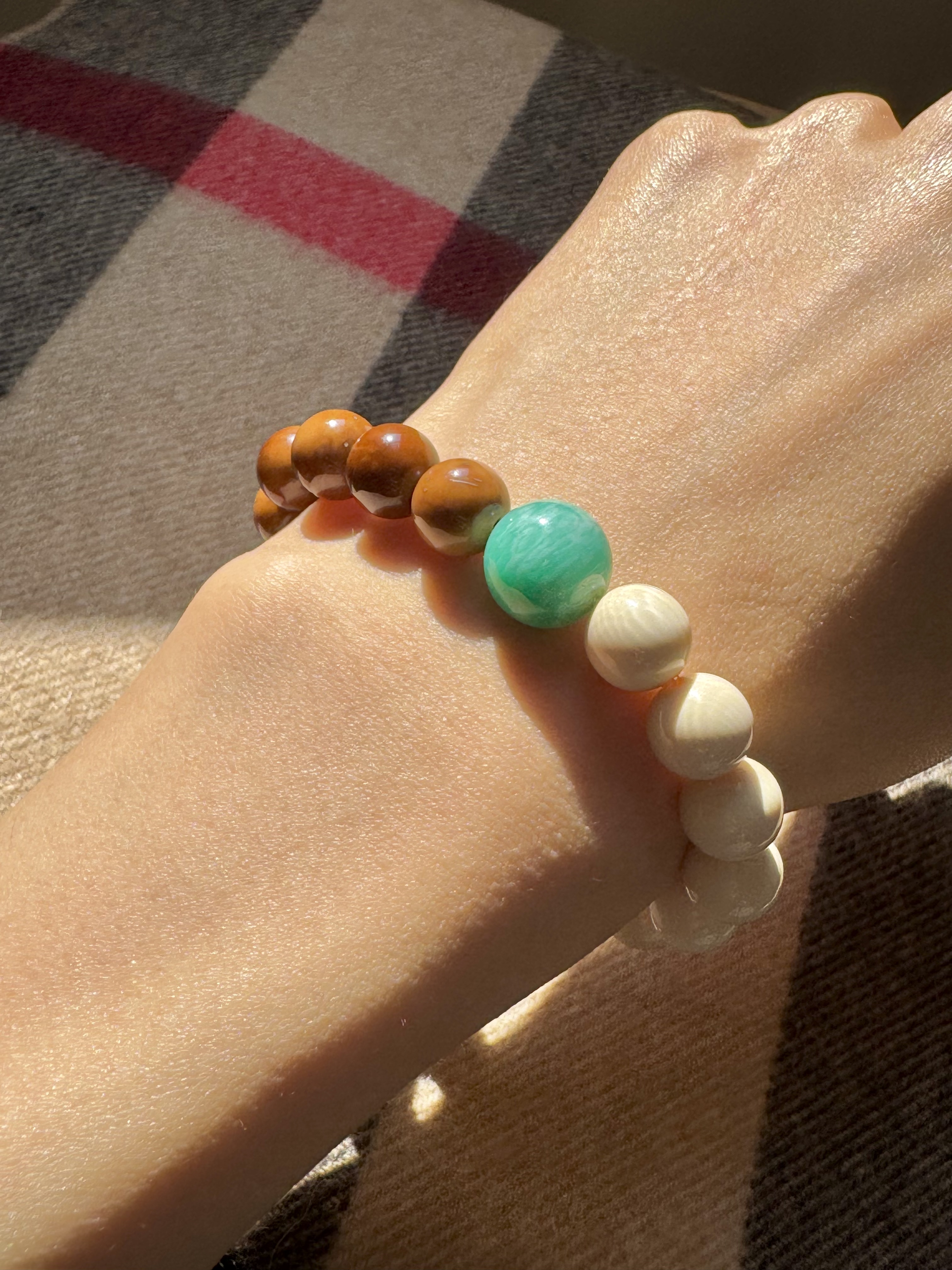 【朝夕星河・時間之詩】手串 － 猛獁象牙｜庫克｜天河石