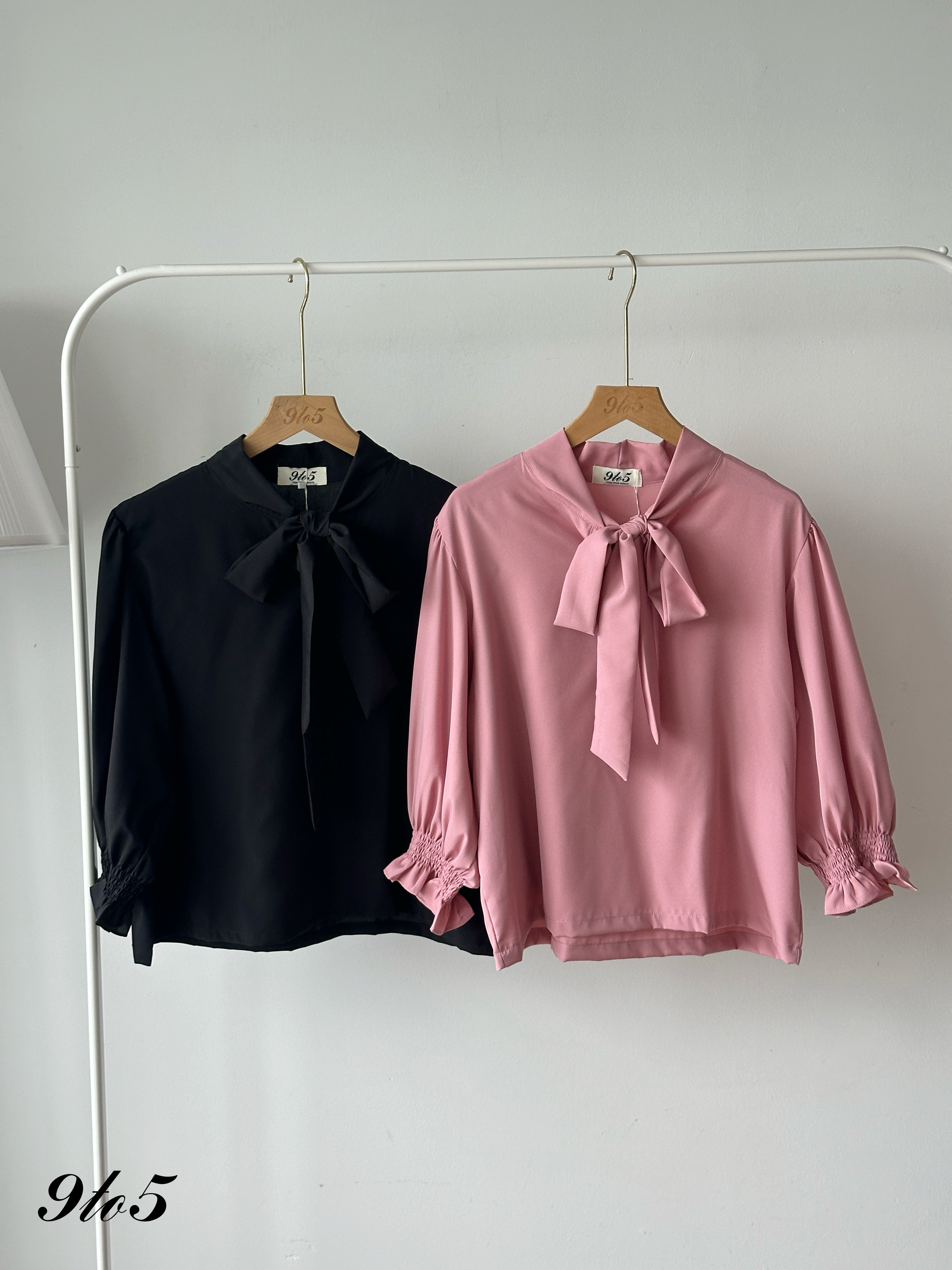 T4294 Bow-tie Half Sleeve Shirt - 4 Colors 