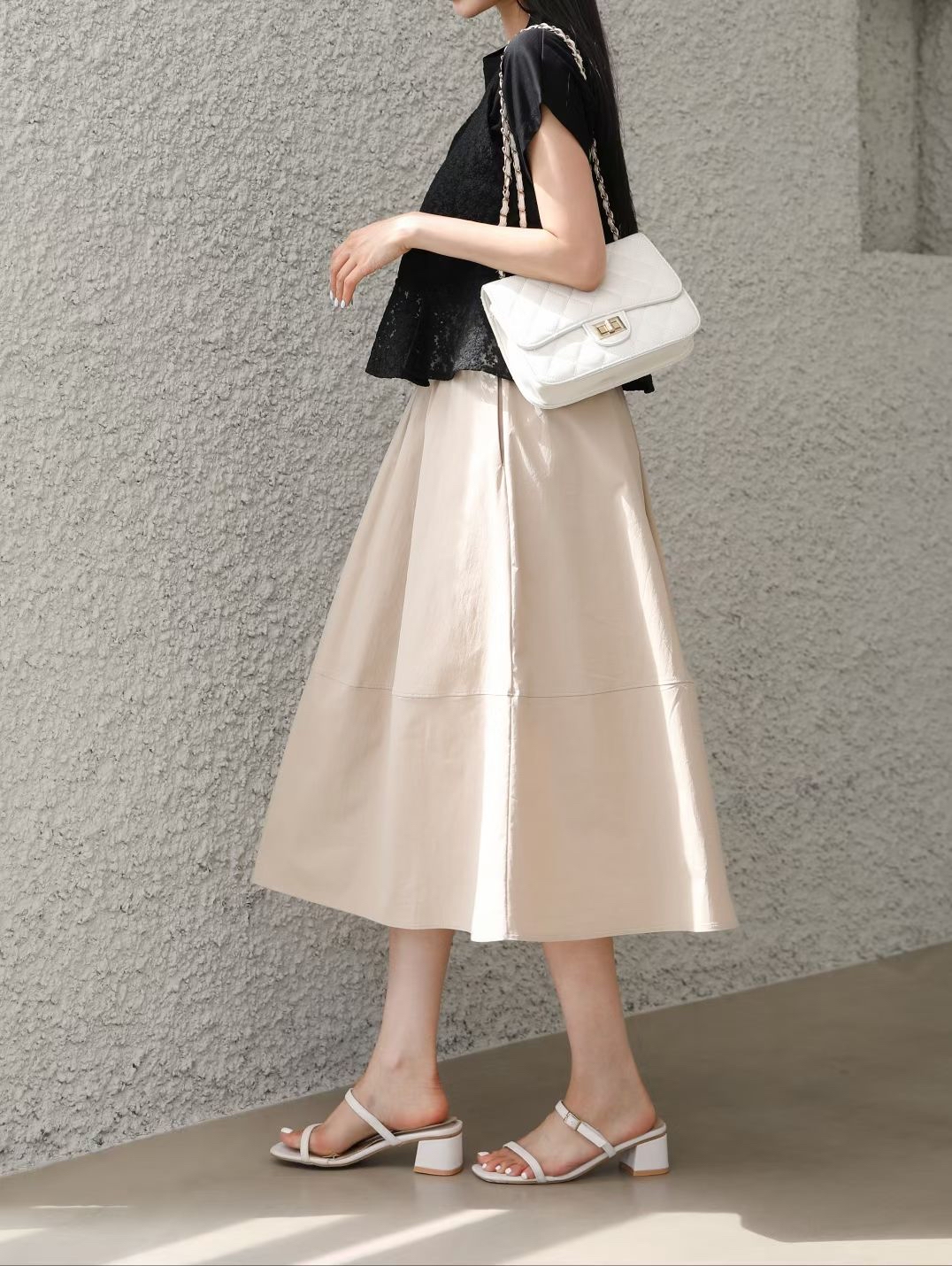 Dw034春季麻質長裙