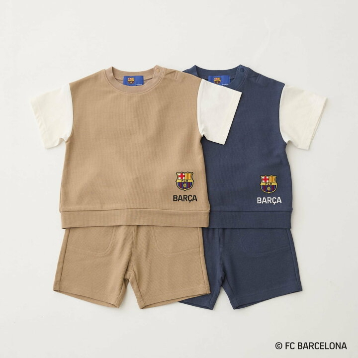 🇯🇵預訂 日本直送🇯🇵Petit Main x 巴塞球隊系列兩色球隊標誌短袖上下套裝