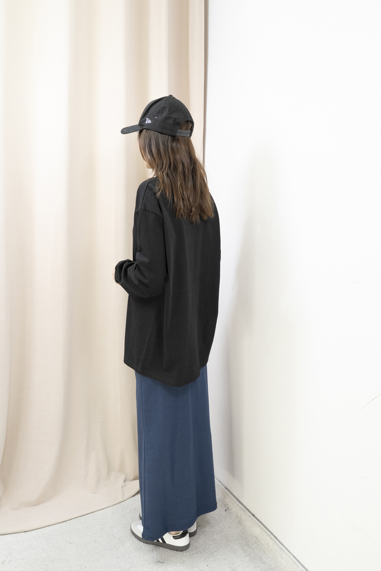 經典百搭長身Tee（黑色）