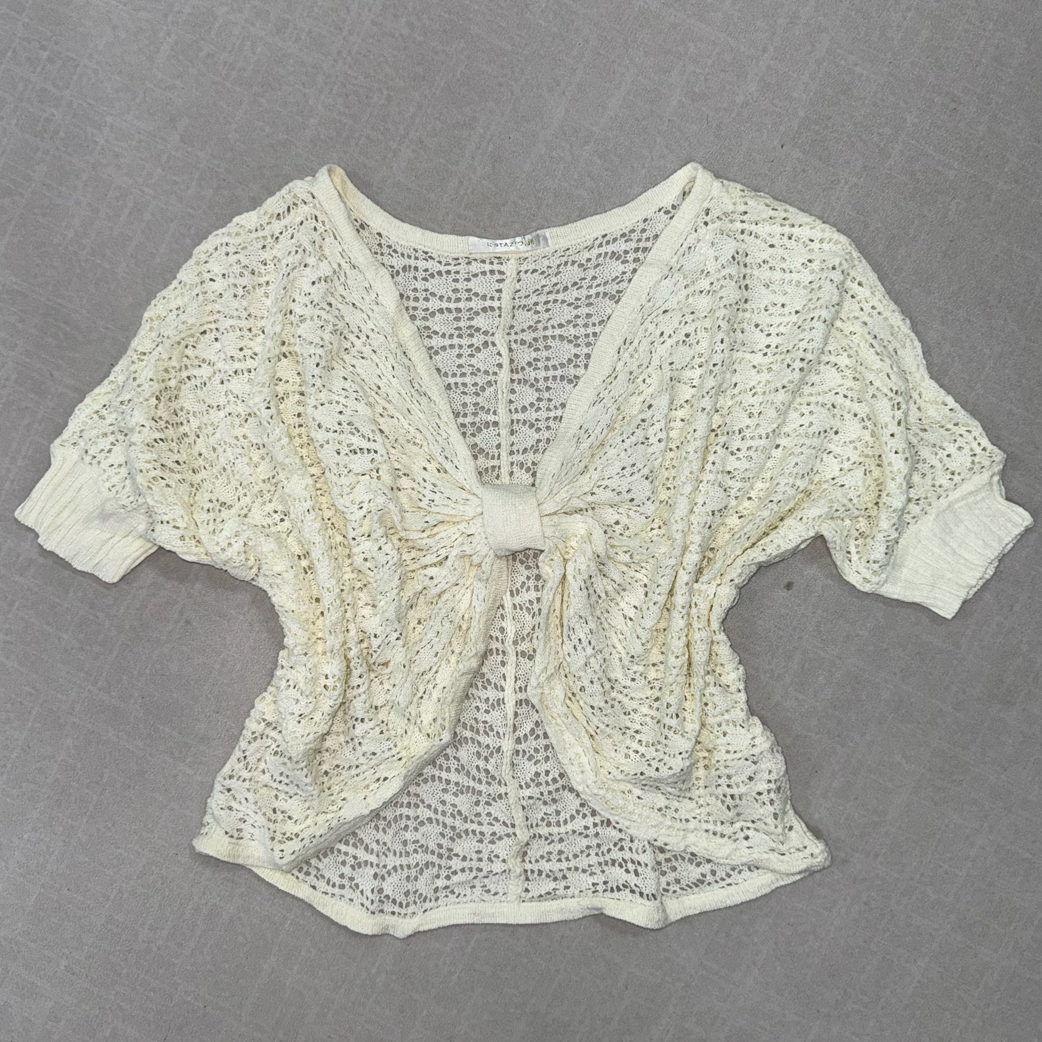 Crochet Tie-Front Shrug