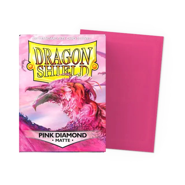 Dragon Shield 100 - Standard Deck Protector Sleeves - Matte Pink Diamond - AT-11039