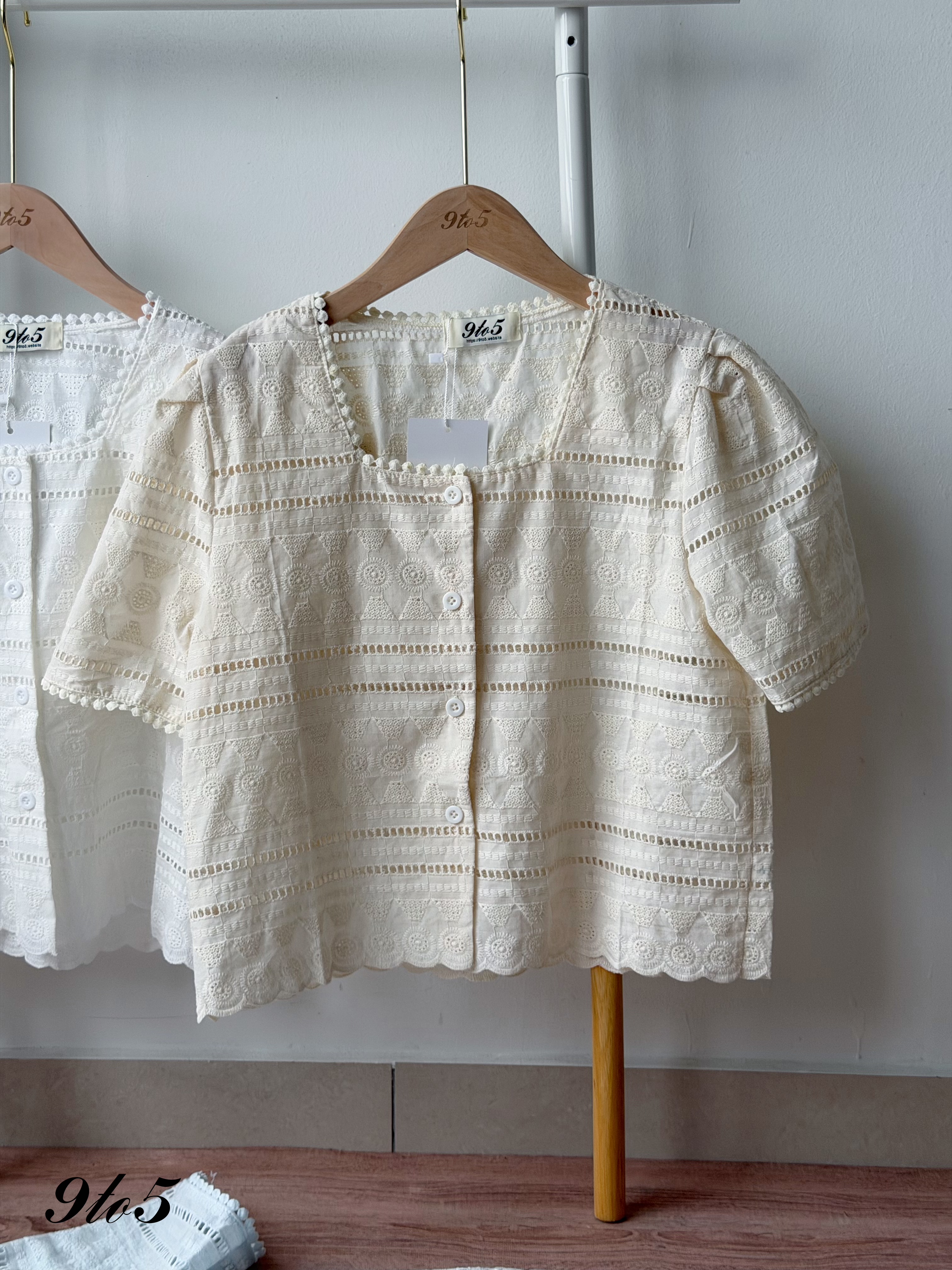 T4530 Square Neck Floral Blouse - 3 Colors 