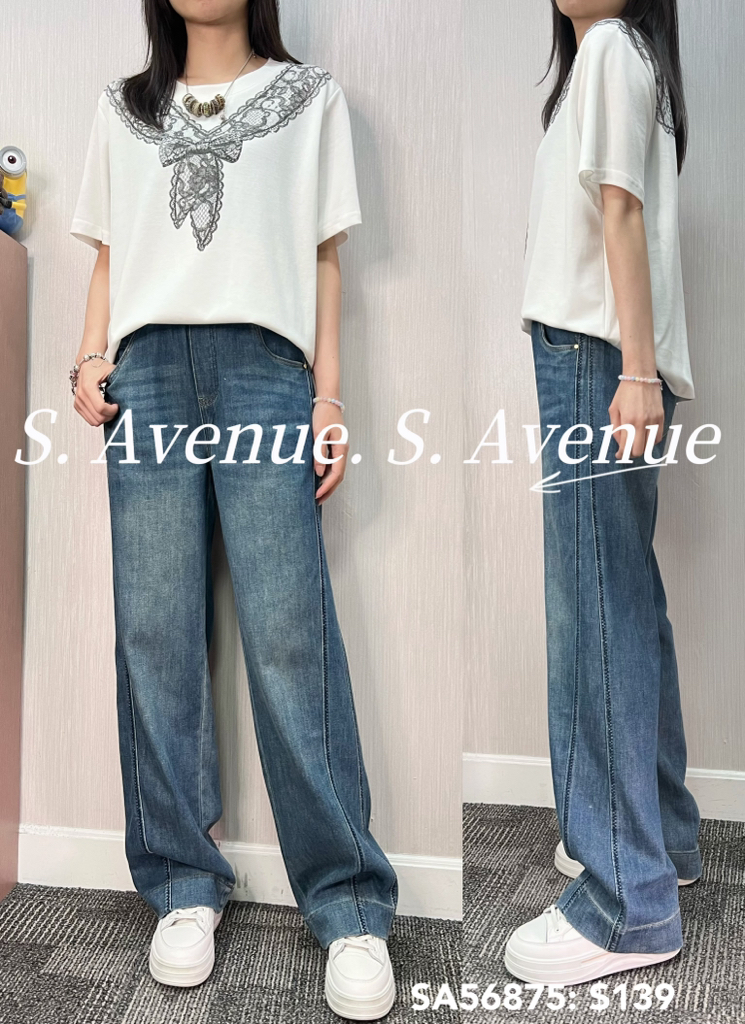 SA56875: 短袖印花披肩tee