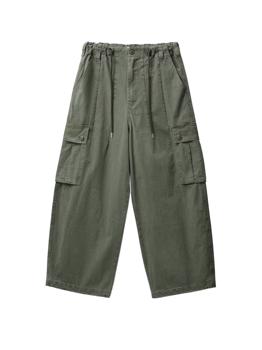 Drawstring Cotton Cargo Pants