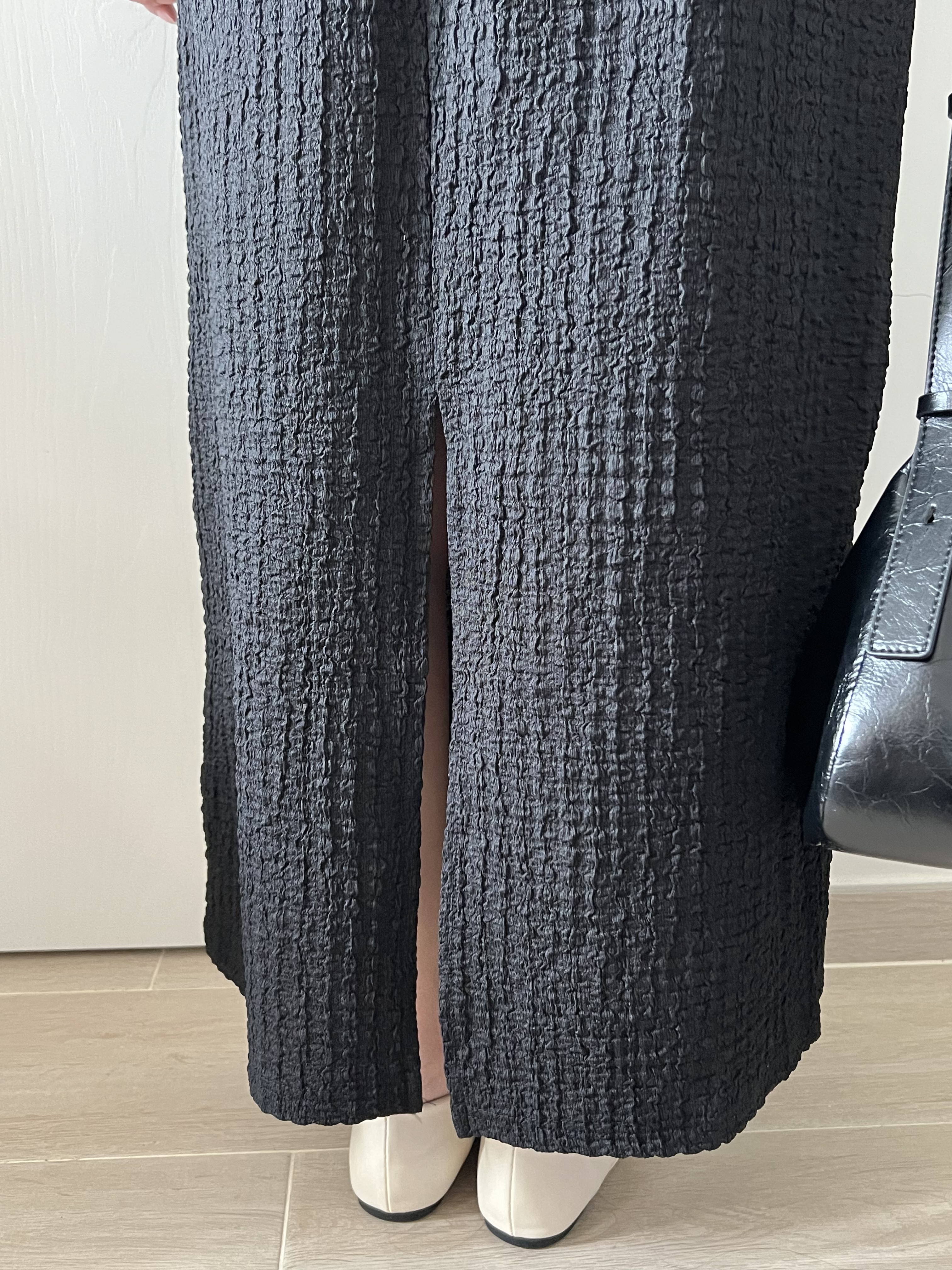 免熨後開叉長裙 現貨