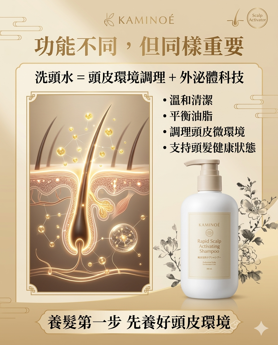 16/3 出貨 增長頭髮必用《外泌體-KAMINOÉ Rapid Scalp Activating Shampoo 頭皮活性ケアシャンプー》