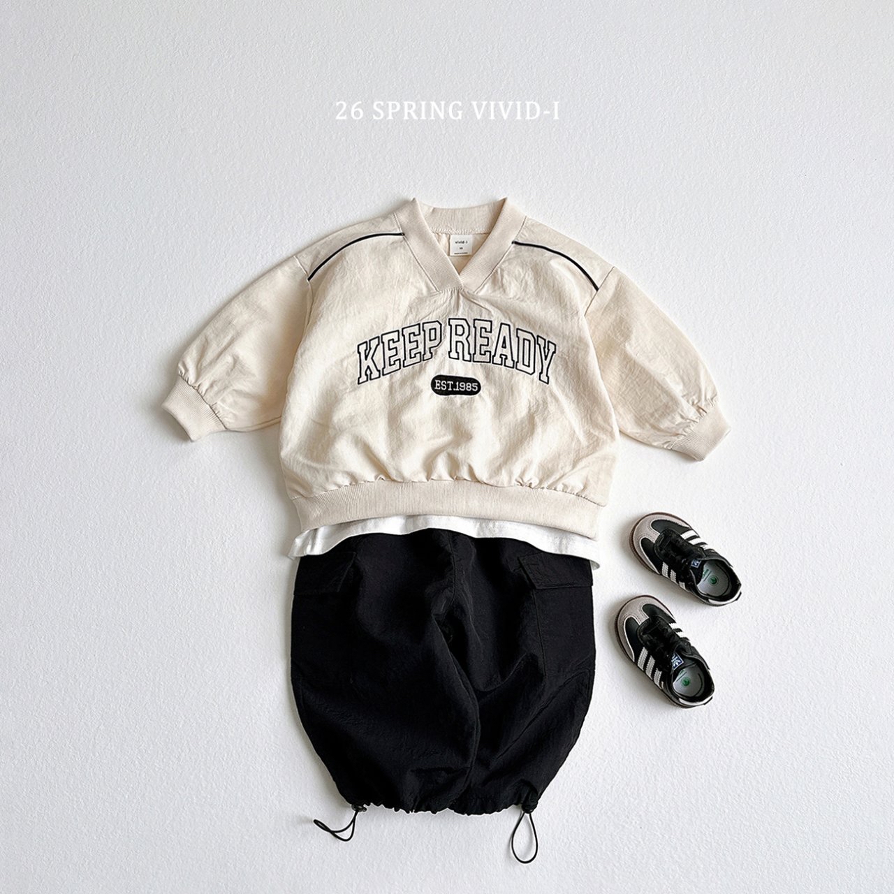 🌸預訂 韓國直送🌸🇰🇷VIVIDI四色棒球風刺繡防風寬鬆上衣