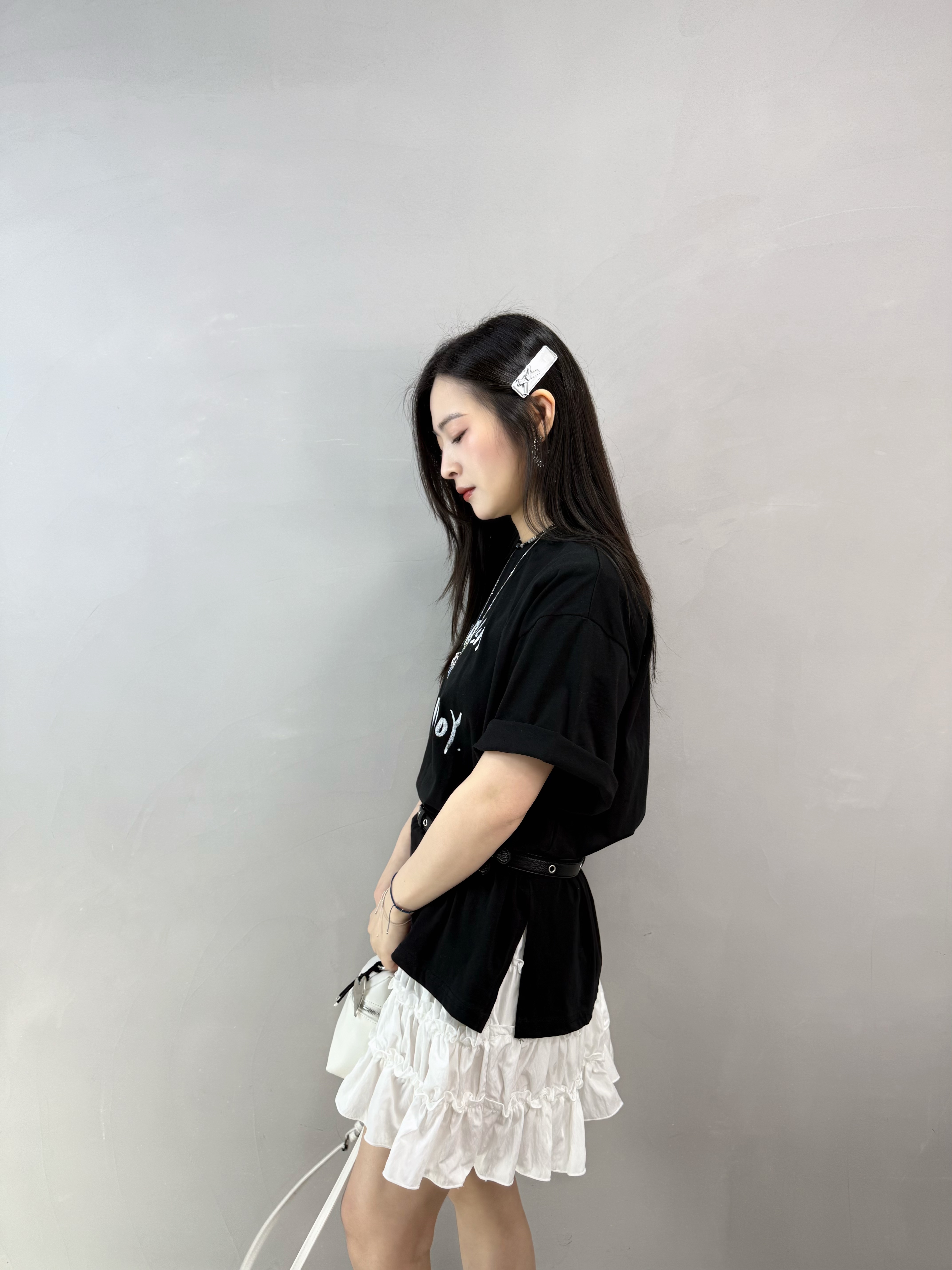 K61 側開叉英文字Tee