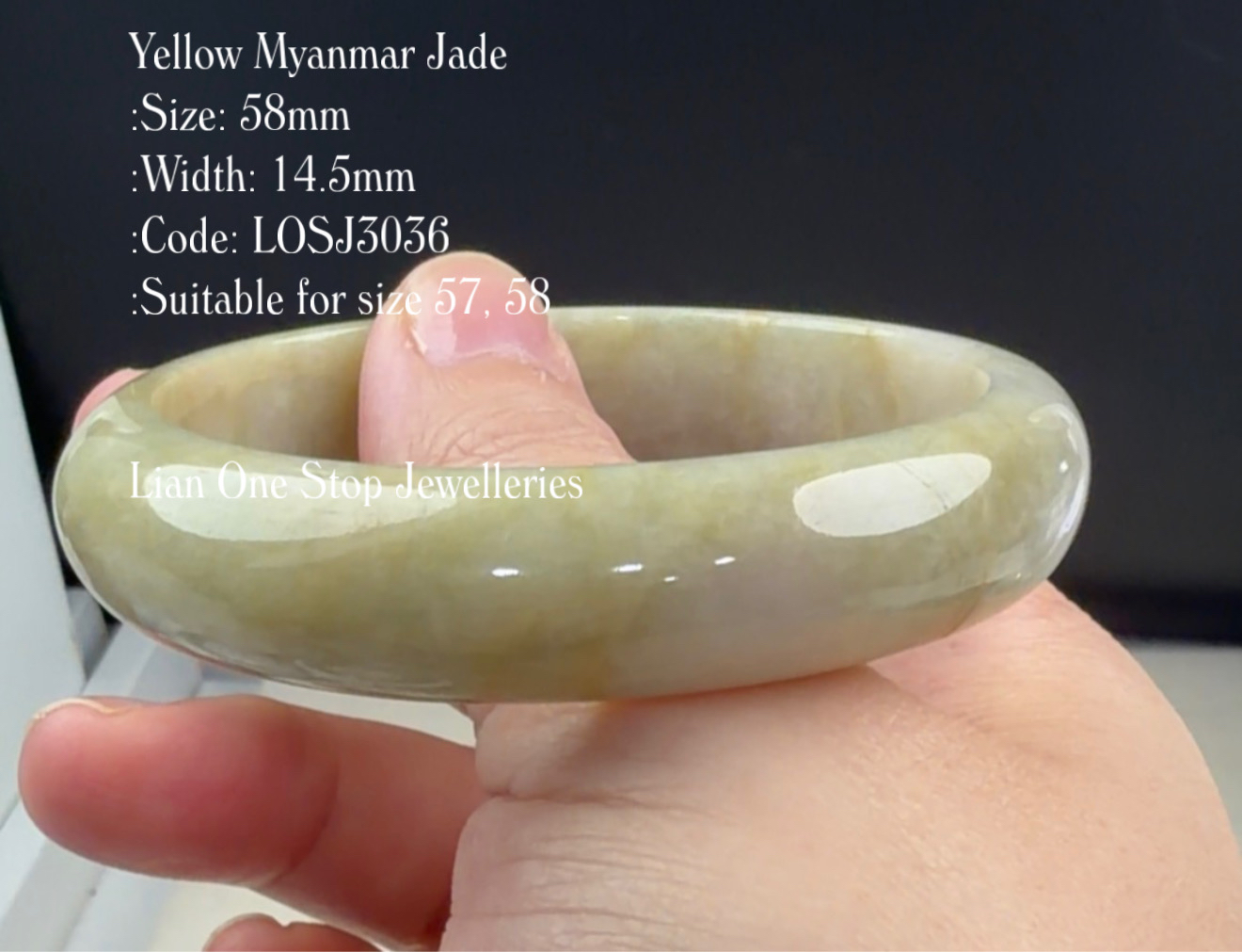 5.8cm Code: LOSJ3036 Yellow Myanmar Jade 
