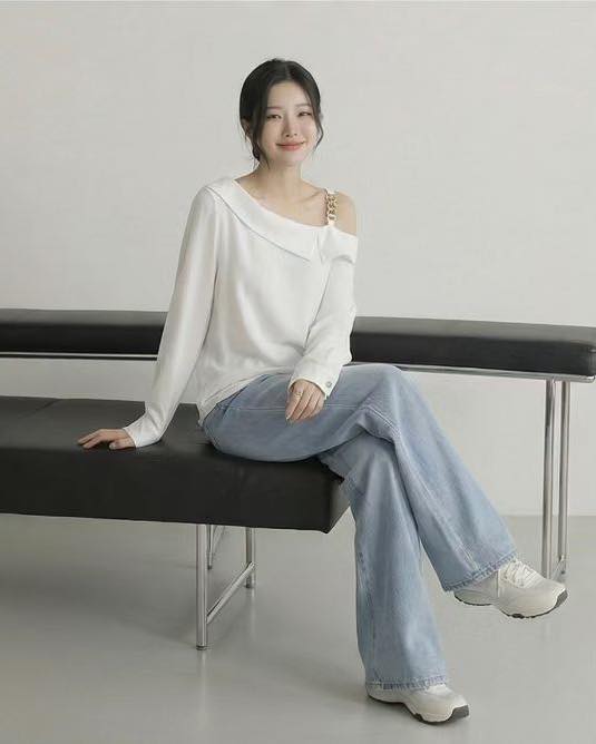 超高質單肩blouse 