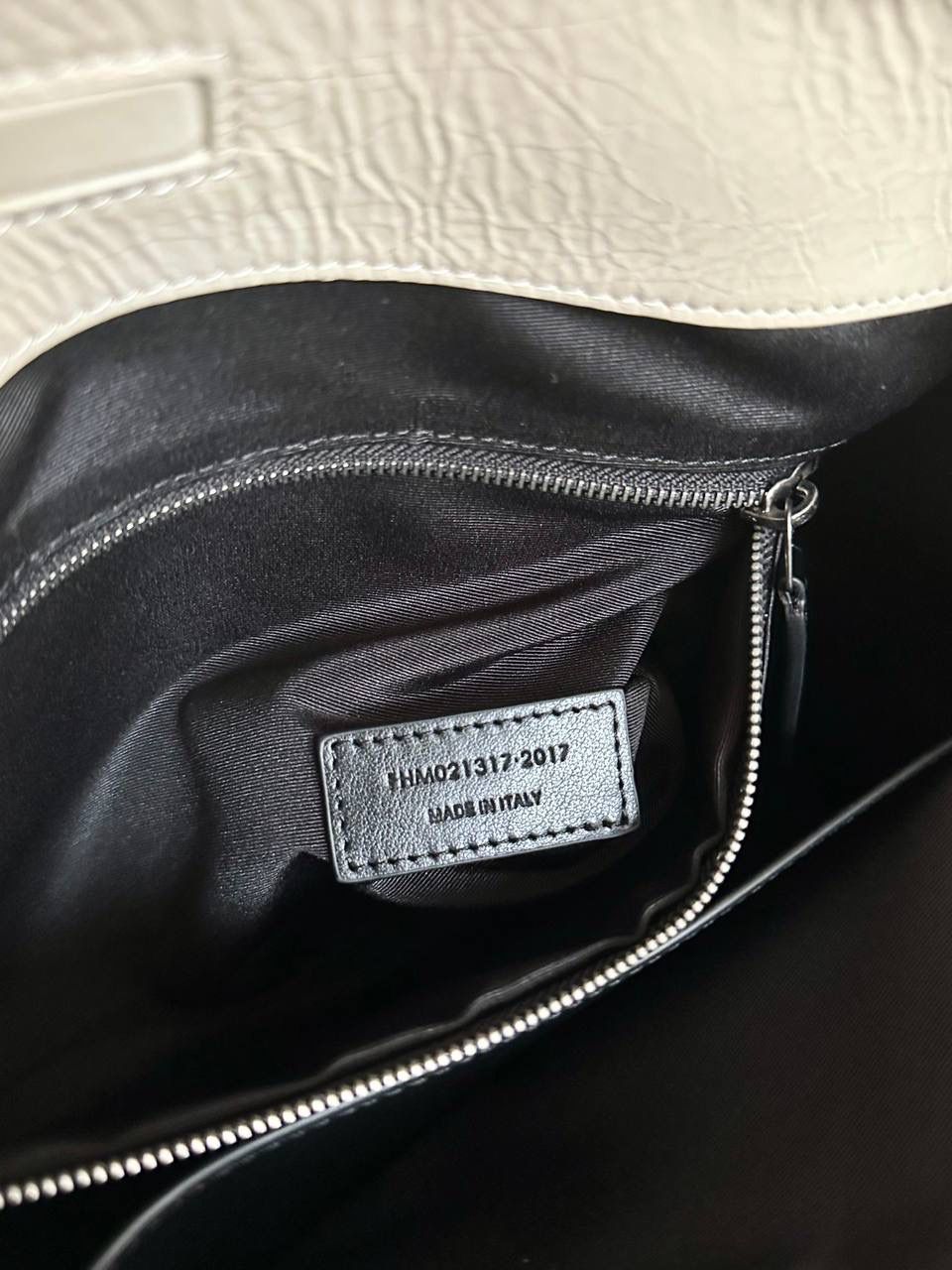 Saint Laurent 圣罗兰 Rive Gauche 白色皮革手提包