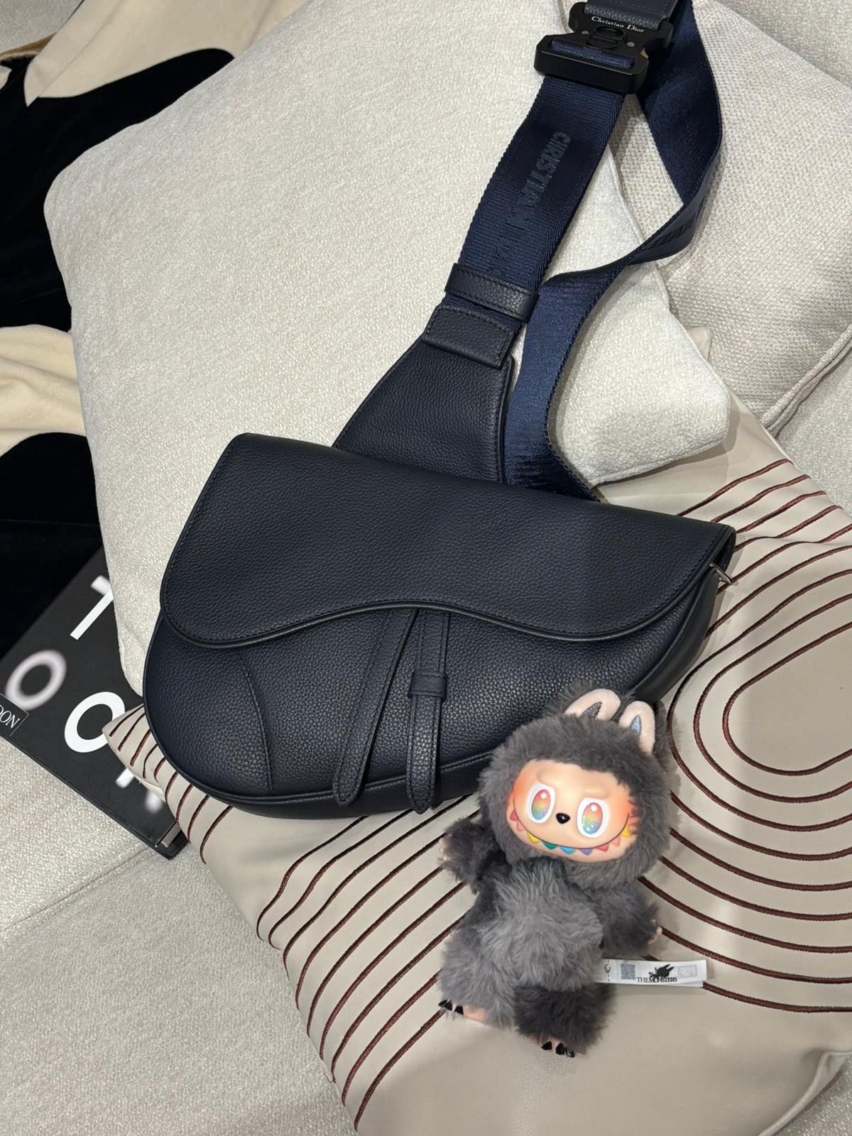 Dior saddle bag calfskin men  100%Authentic ,98%new✅dust bag  