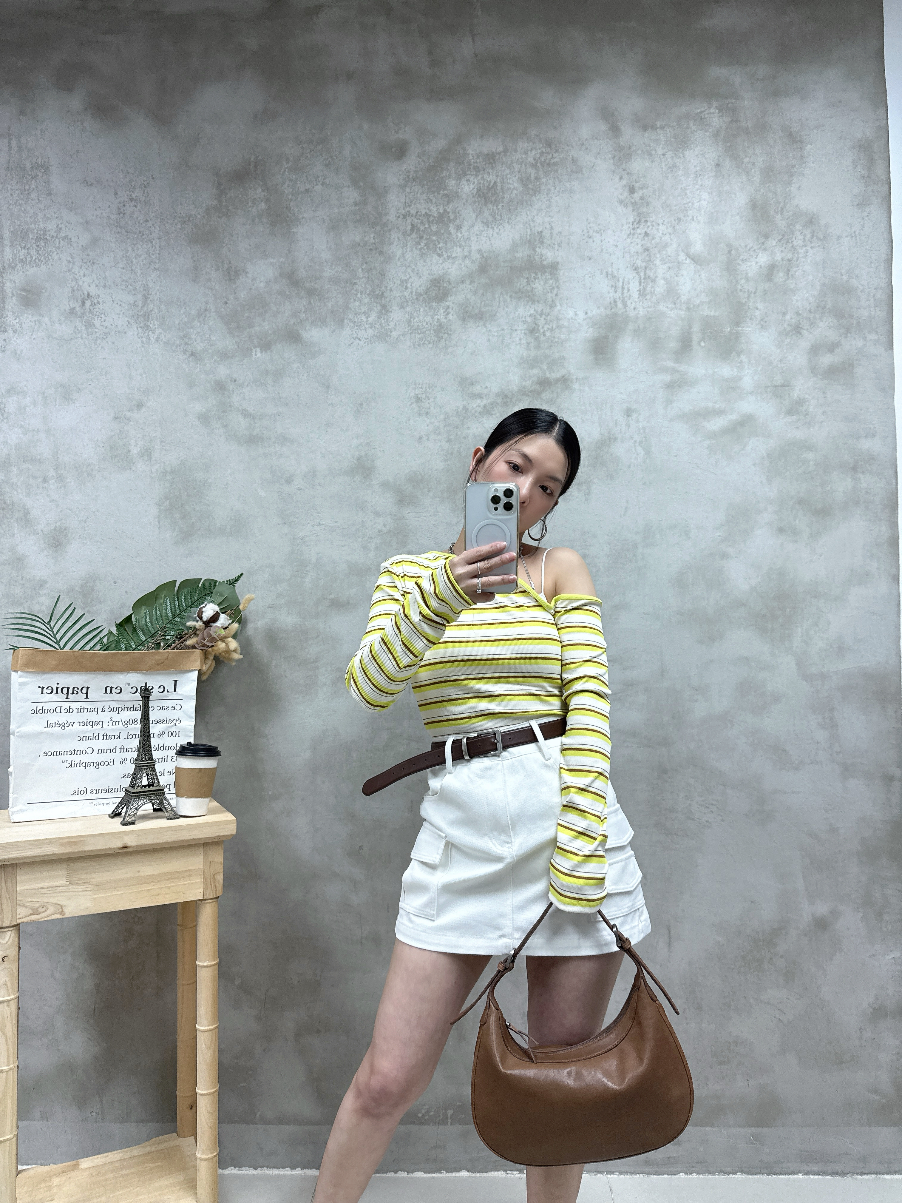 D12 鴛鴦雙袋裙褲(連黑色Belt)