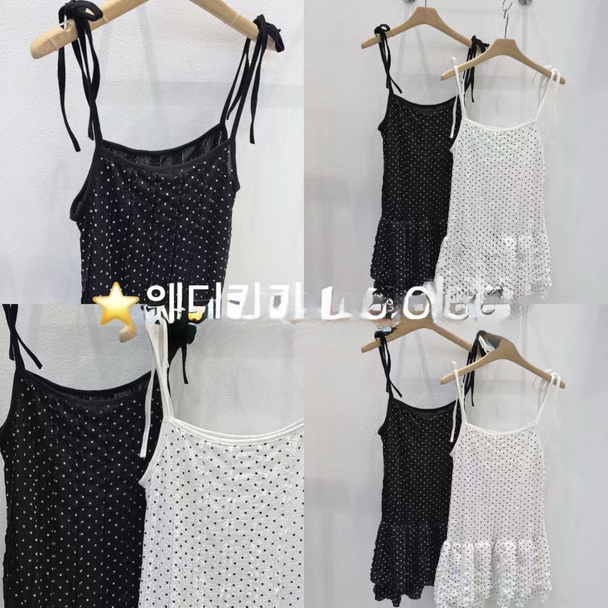 韓國波點ops綁帶兩用外撘