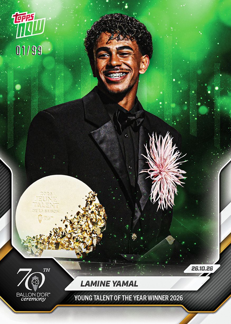 Lamine Yamal - 2026 Ballon d'Or Topps NOW® #2 年度最佳年輕球員紀念卡【團購】