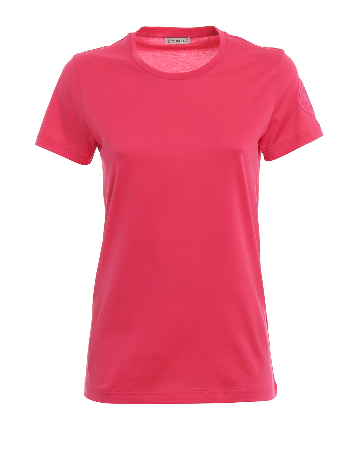 Moncler 桃紅色大logo tee 