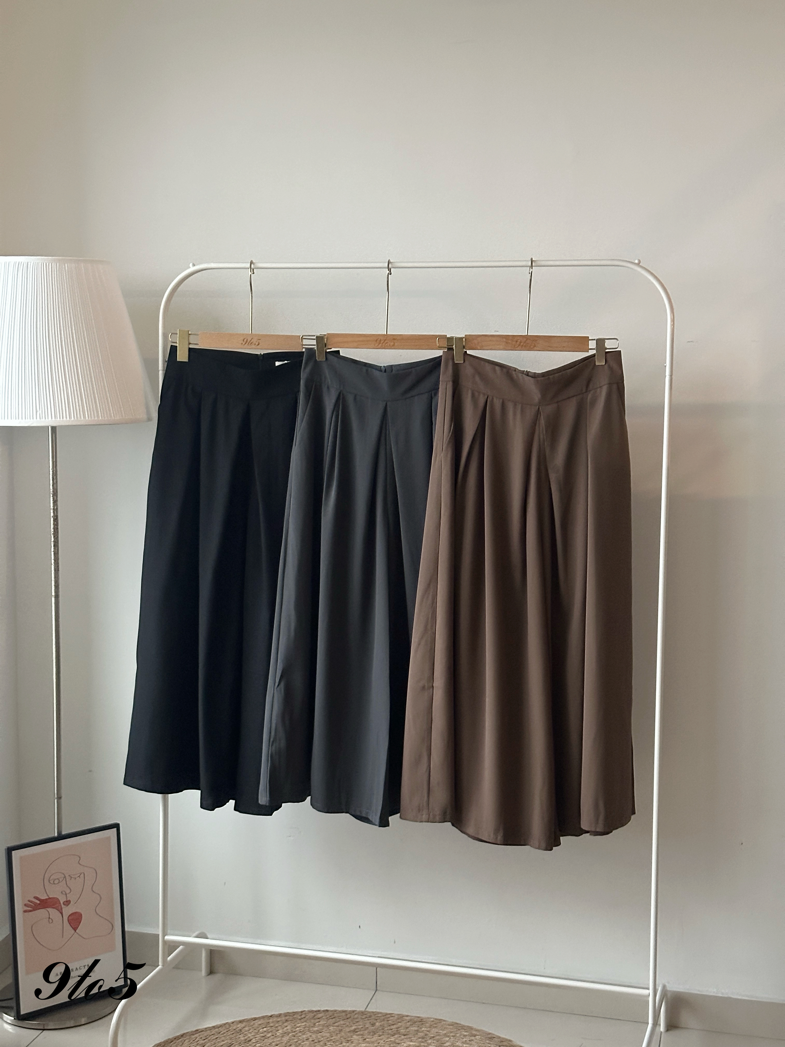 S1875 Wide Leg Logn Pants - 3 Colors 