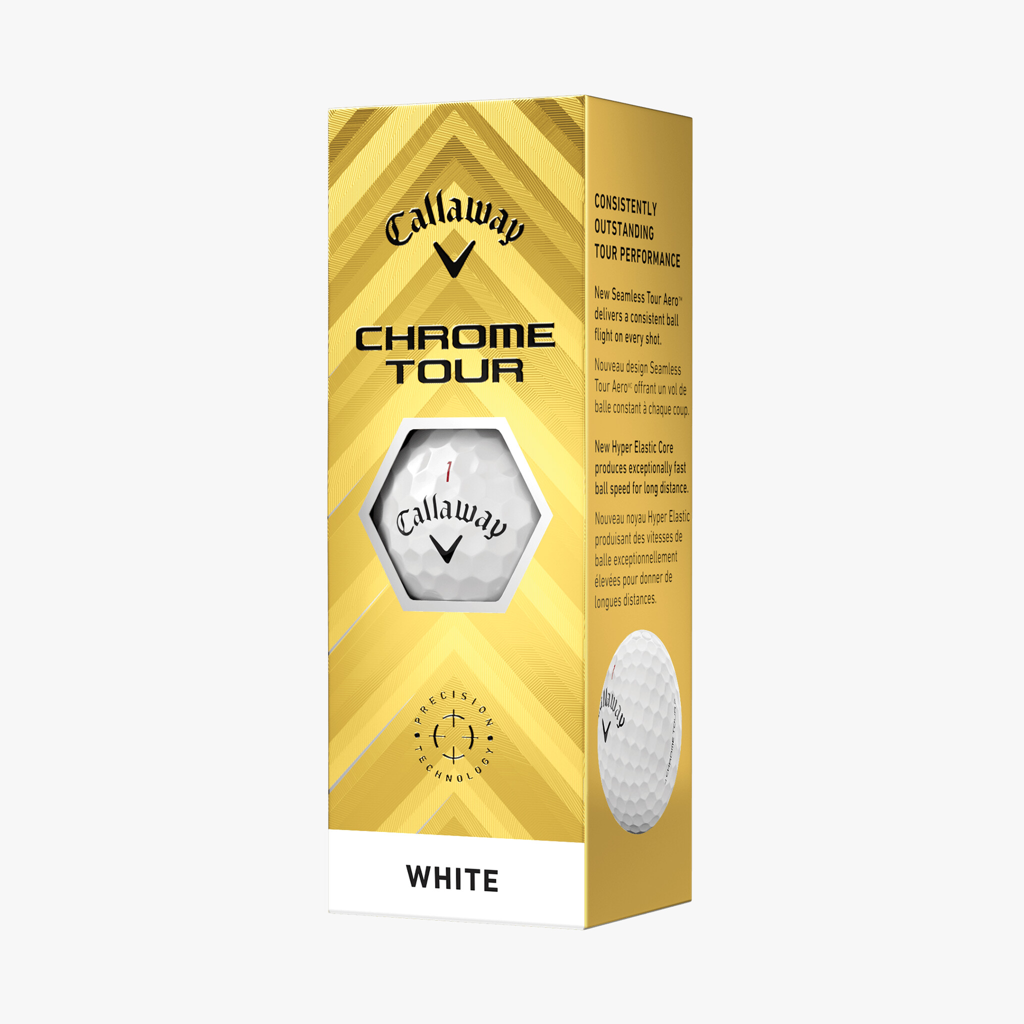 CALLAWAY CHROME TOUR 四層球- 白色