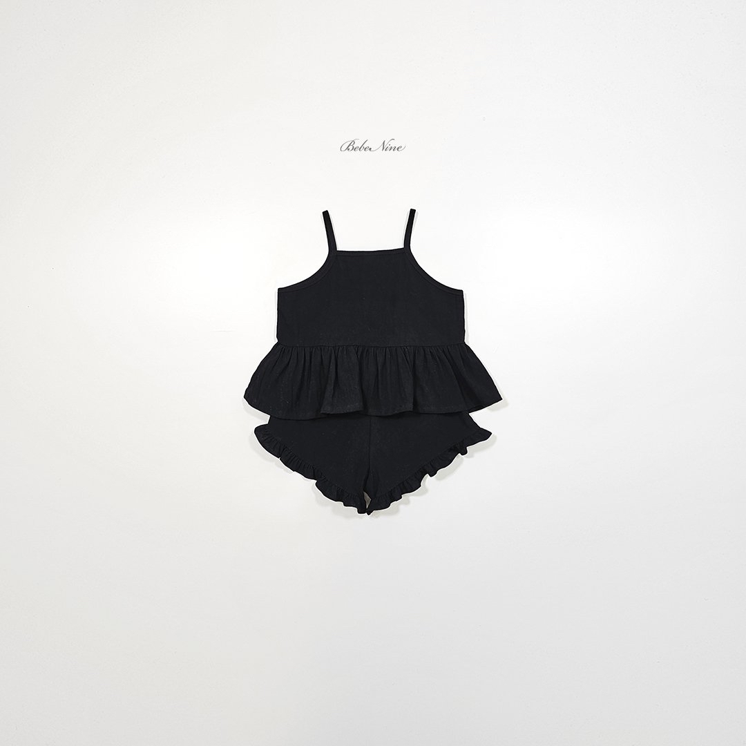 ☀️預訂 韓國直送☀️🇰🇷Bebenine兩色荷葉邊下擺吊帶上下套裝