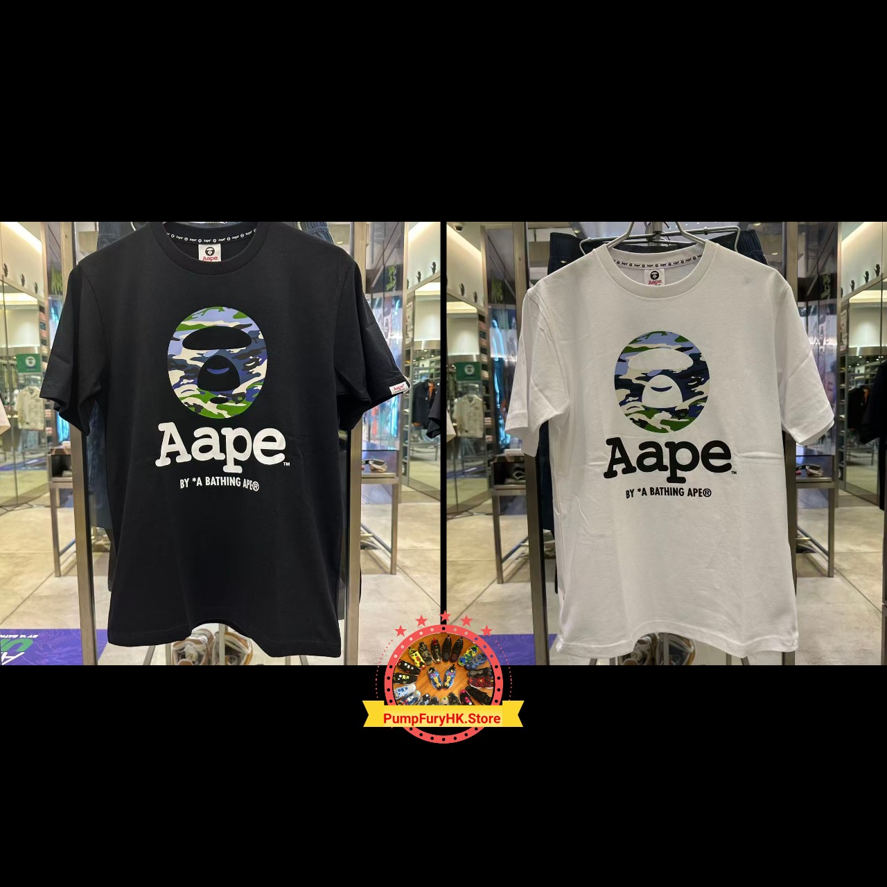 AAPE Regular fit Camo logo tee (1834)