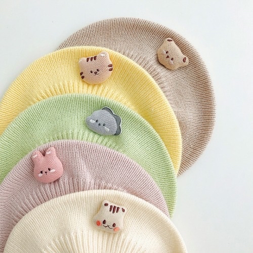 Dottodot 圓圓針織貝雷帽(Pink)