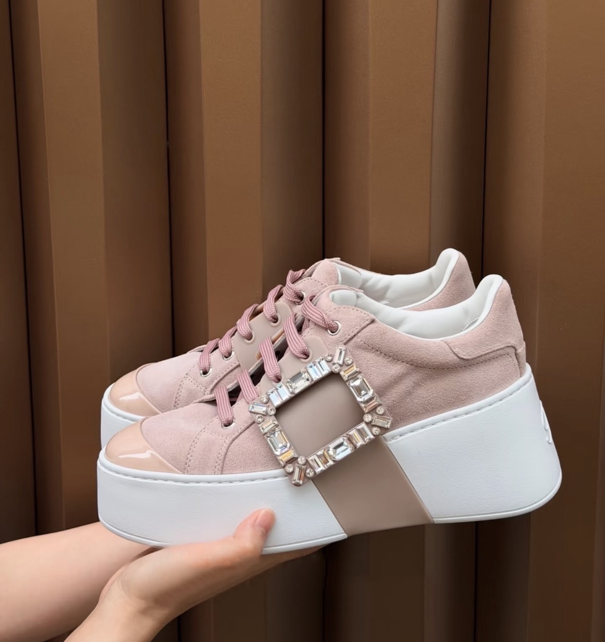 限時優惠✨新色🆕訂貨📮RV Viv' Skate 8cm鑽扣Sneaker  幫你增高 秒變長腿💖    Size 36/37/37.5/38/39/40