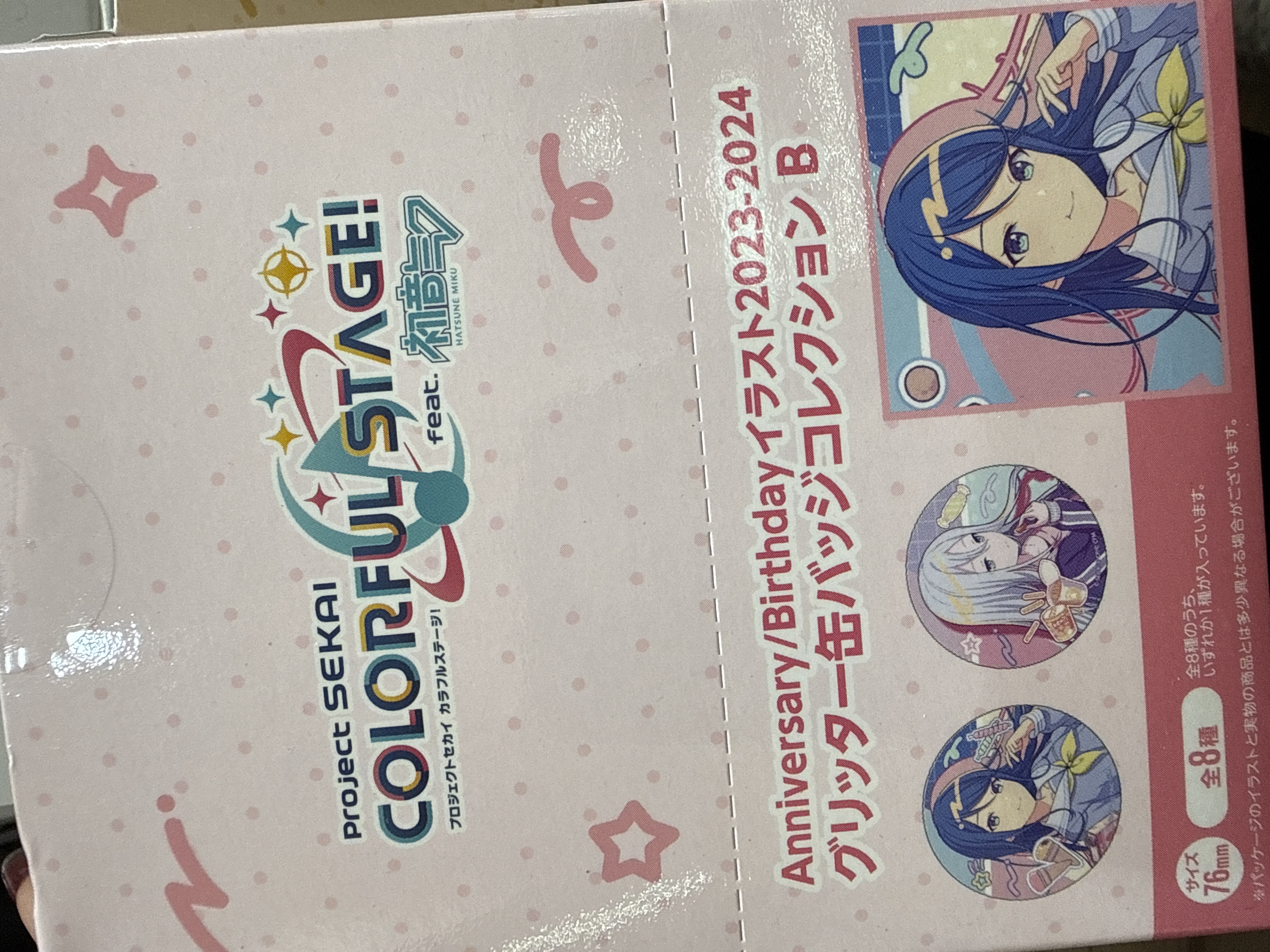 世界計劃 生日2023-2024 徽章 76mm Ｂ