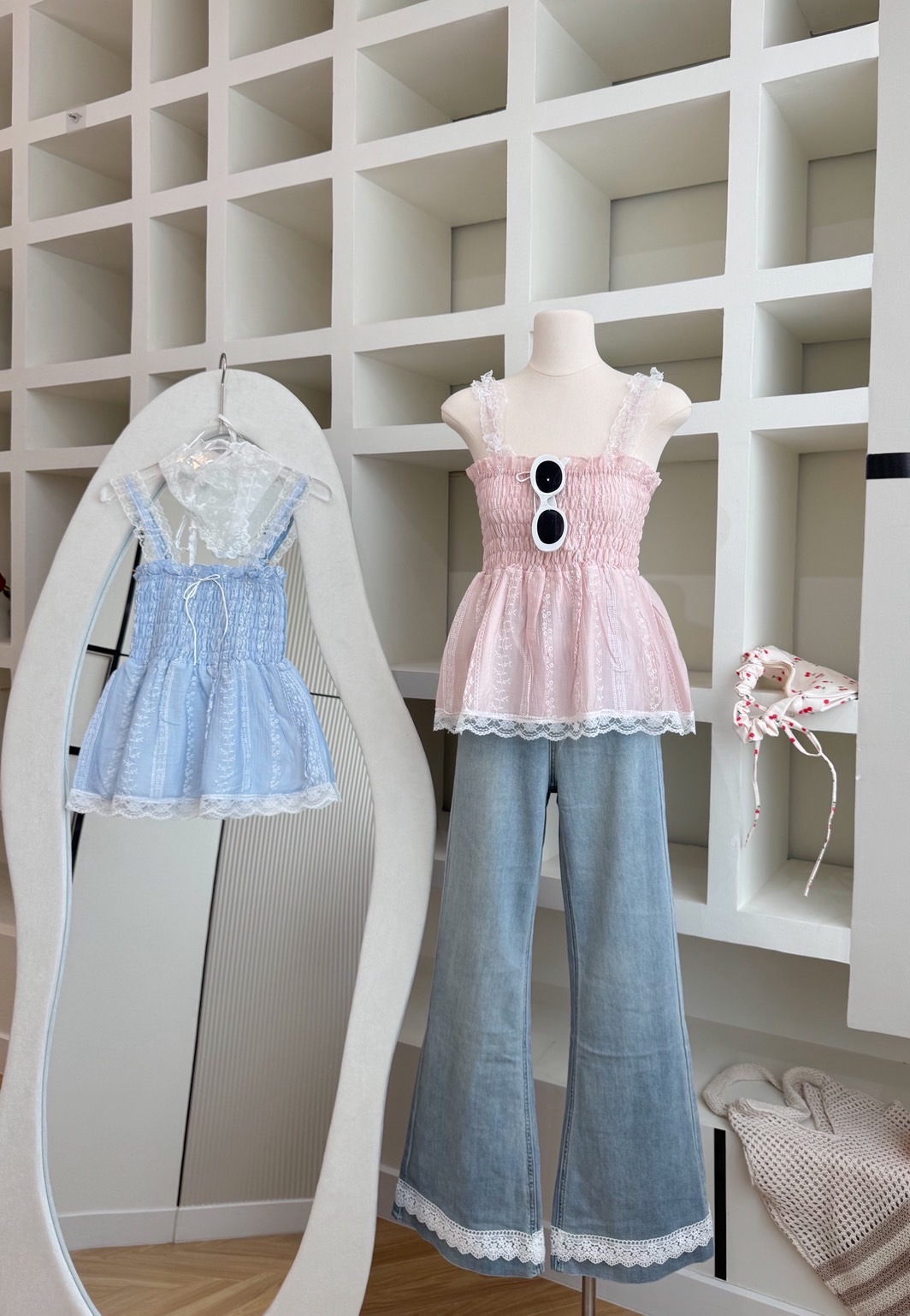 🇹🇭新款預定 ～ 蕾絲花邊工字背心