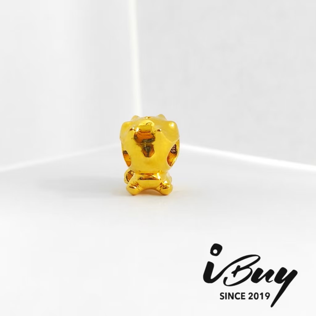 916 GOLD DINOSAUR CRAYON SHIN-CHAN CHARM BEAD 916金 恐龙蜡笔小新串咀