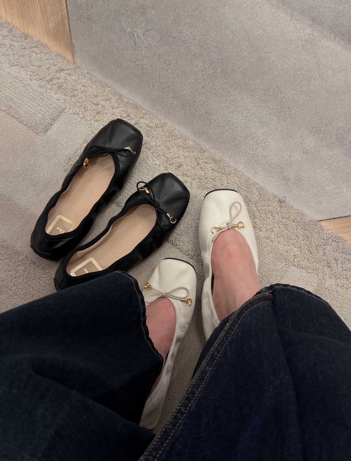 限時優惠✨新款🆕訂貨🍒Dior Cœur Ballet Flat  白Size 36/36.5/37.5/38/38.5/40