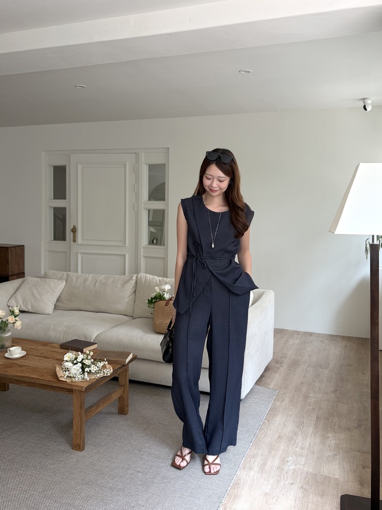 The Fine Linen Summer Set (Navy)