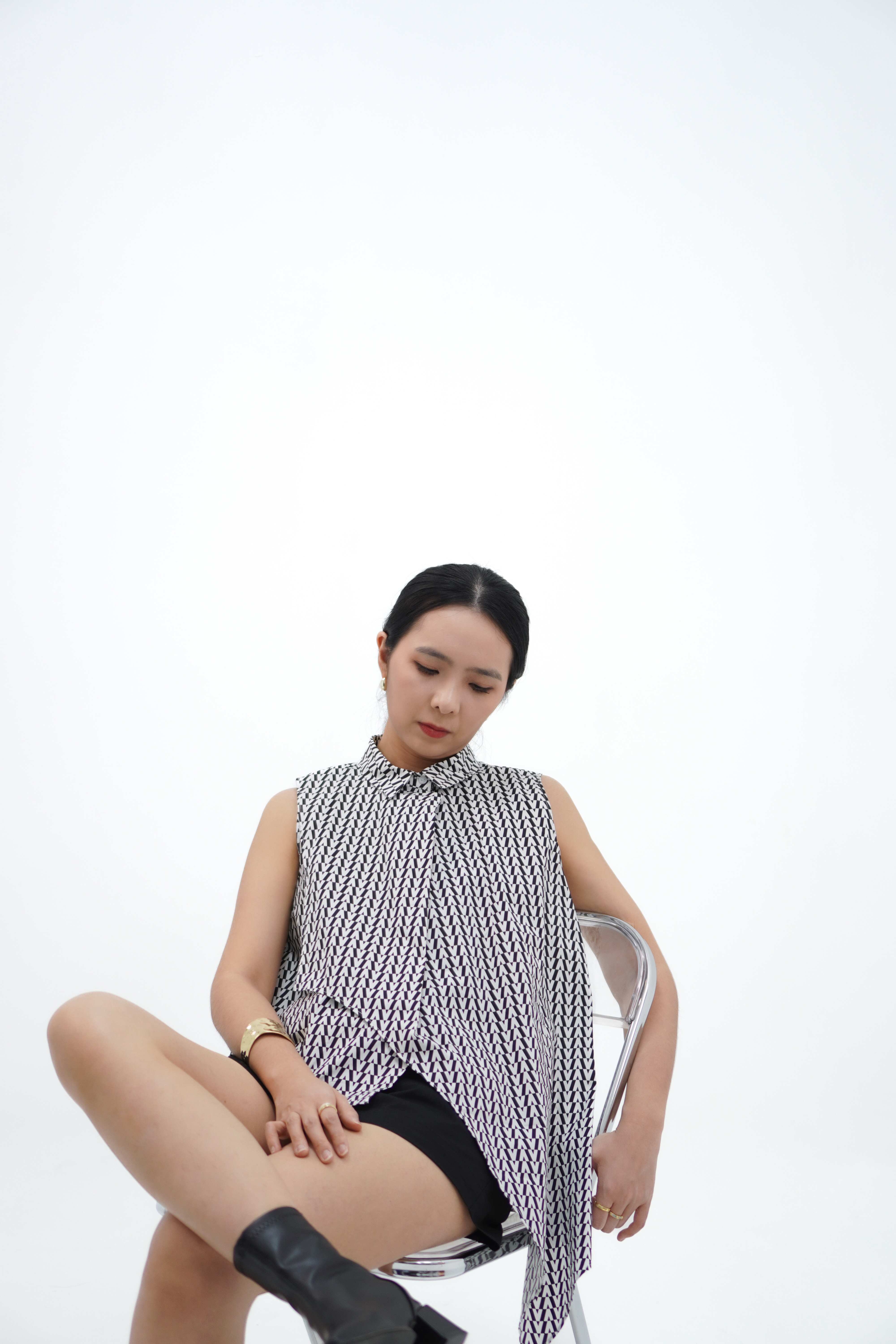 【设计师款】立领不规则衬衣