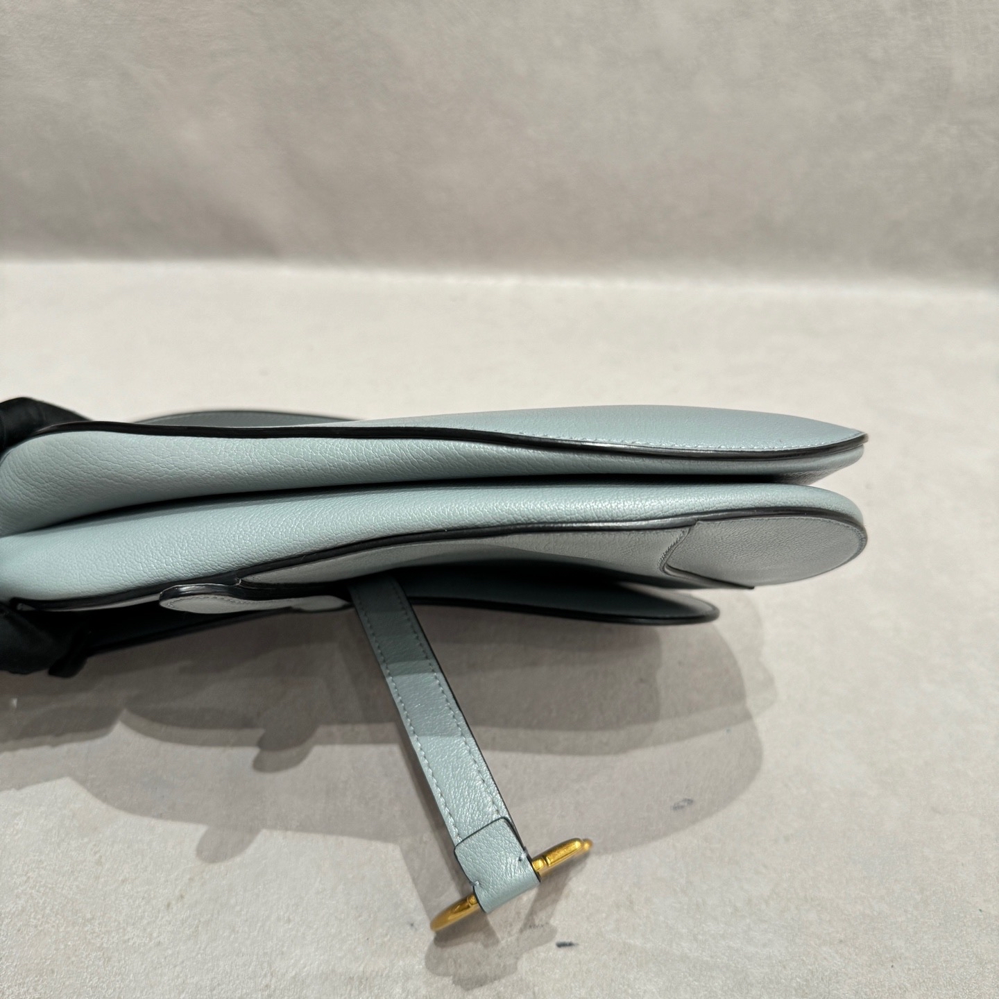 【預訂貨品】Dior全皮霧霾藍馬鞍包