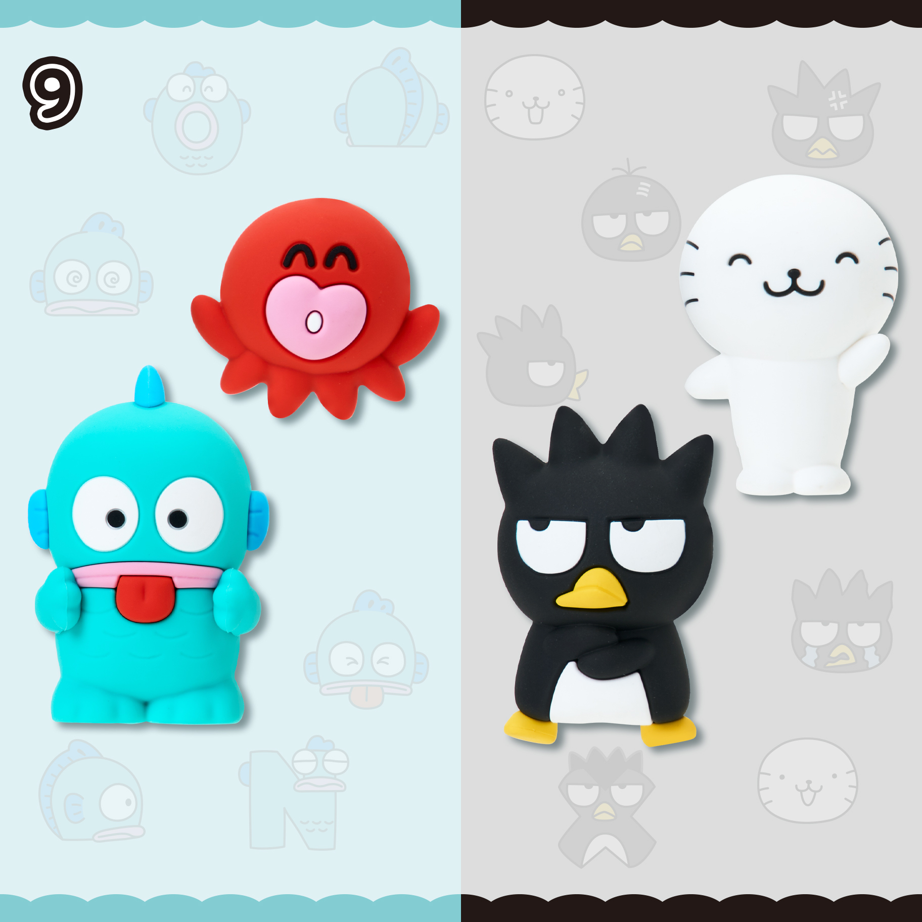 🎀【預訂】 Hangyodon & XO 滑稽臉系列磁鐵套裝