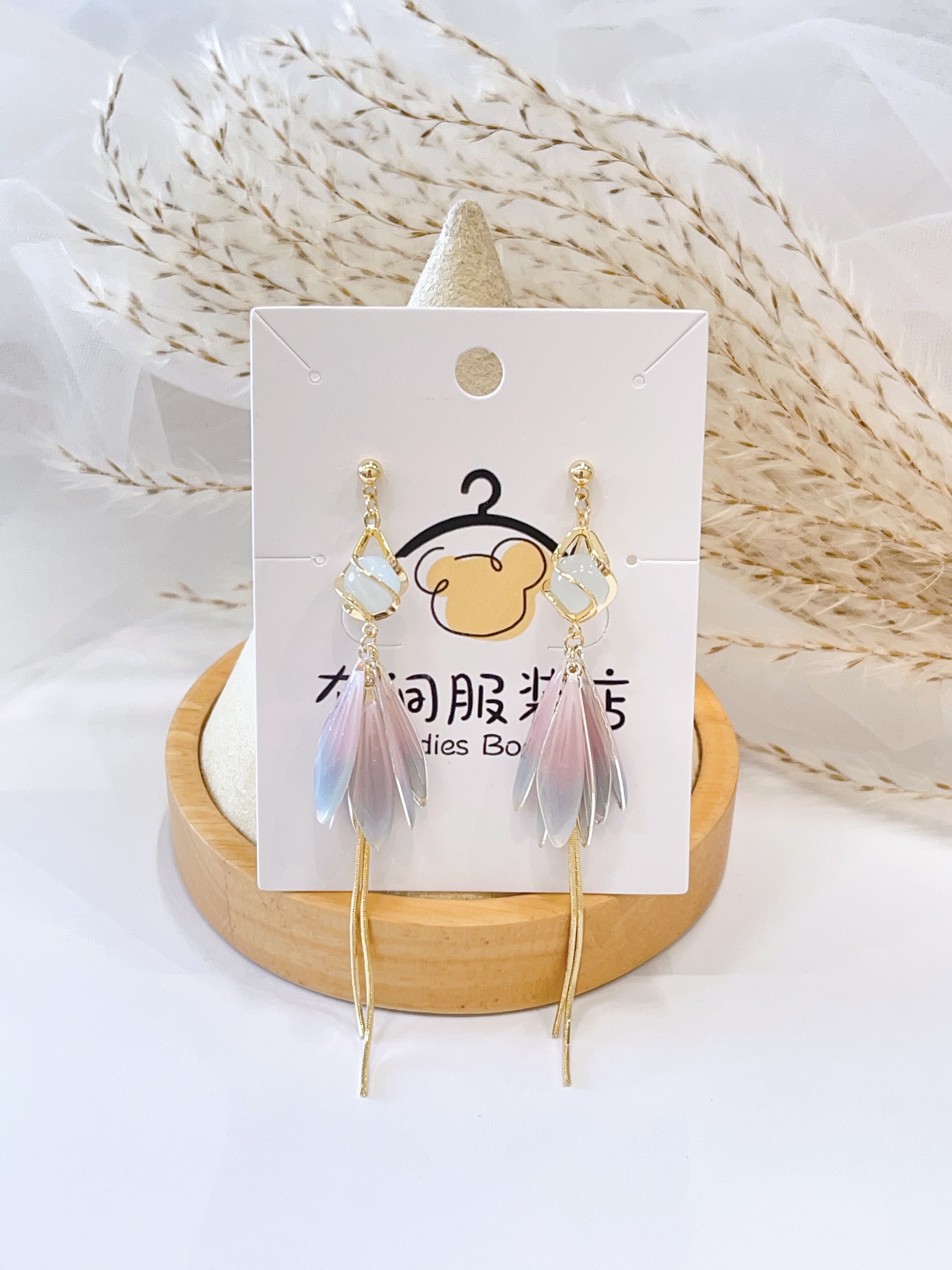 独特设计感扇形耳环