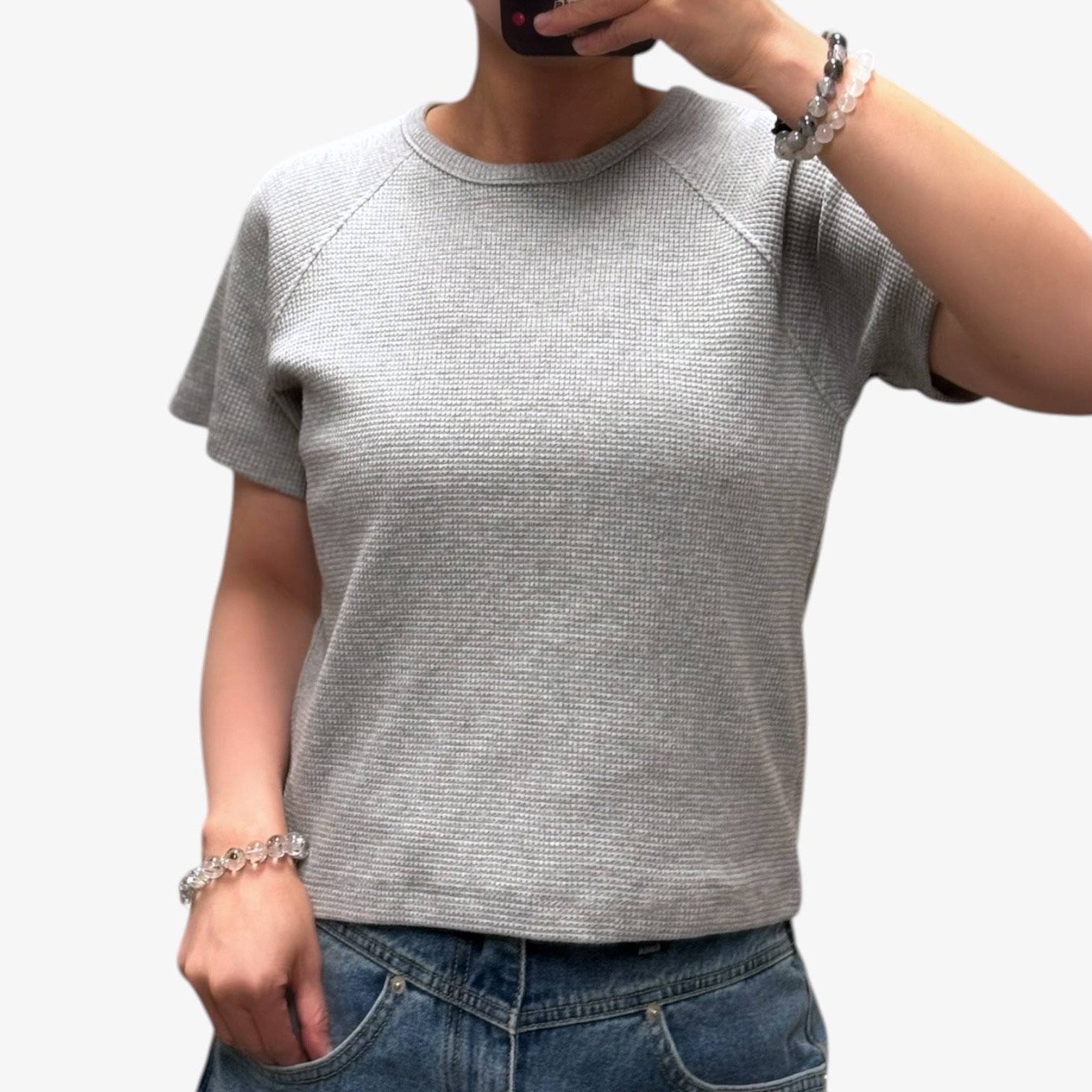 221059 格紋淨色Tee