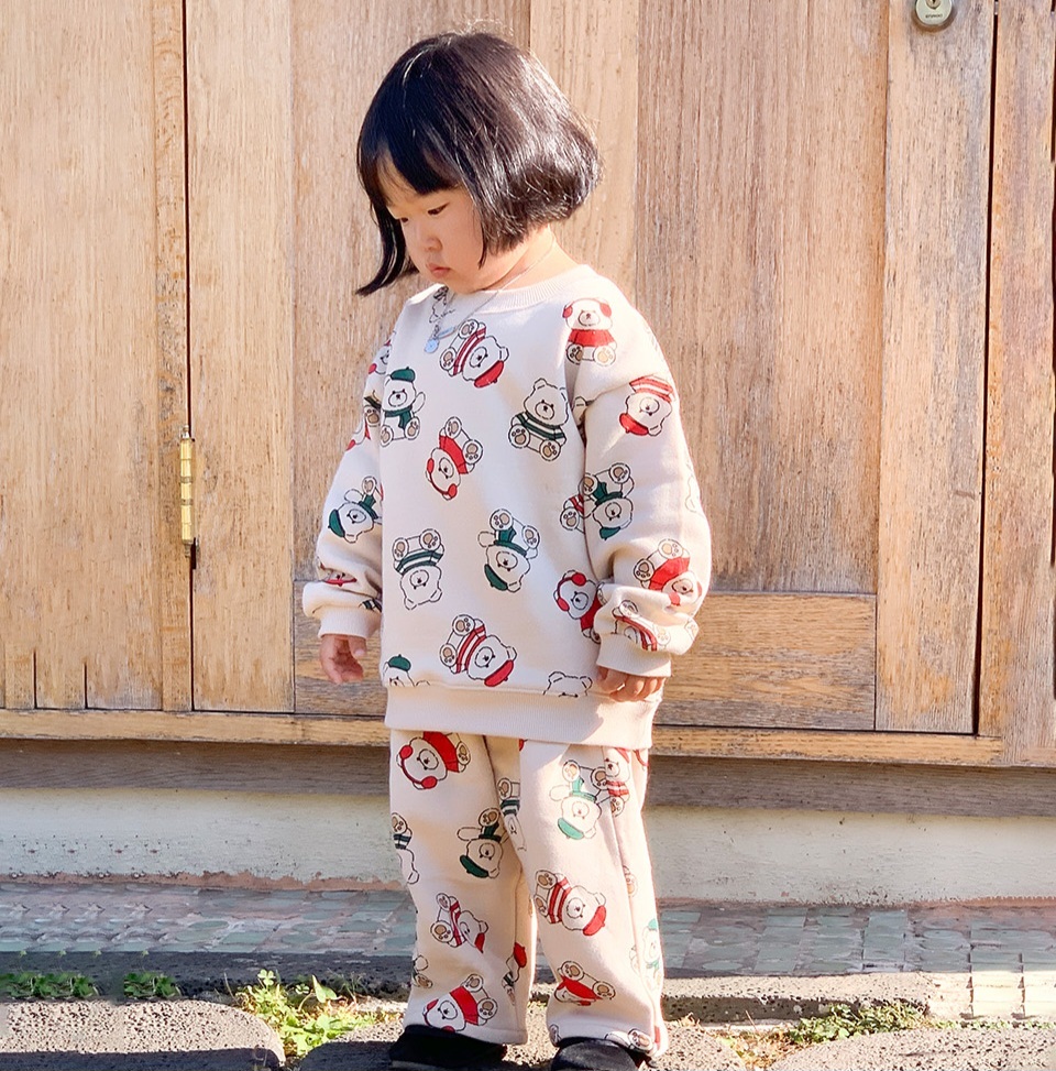 UBMOM 2023 Winter Teddy Series Berry Teddy 長褲-米色